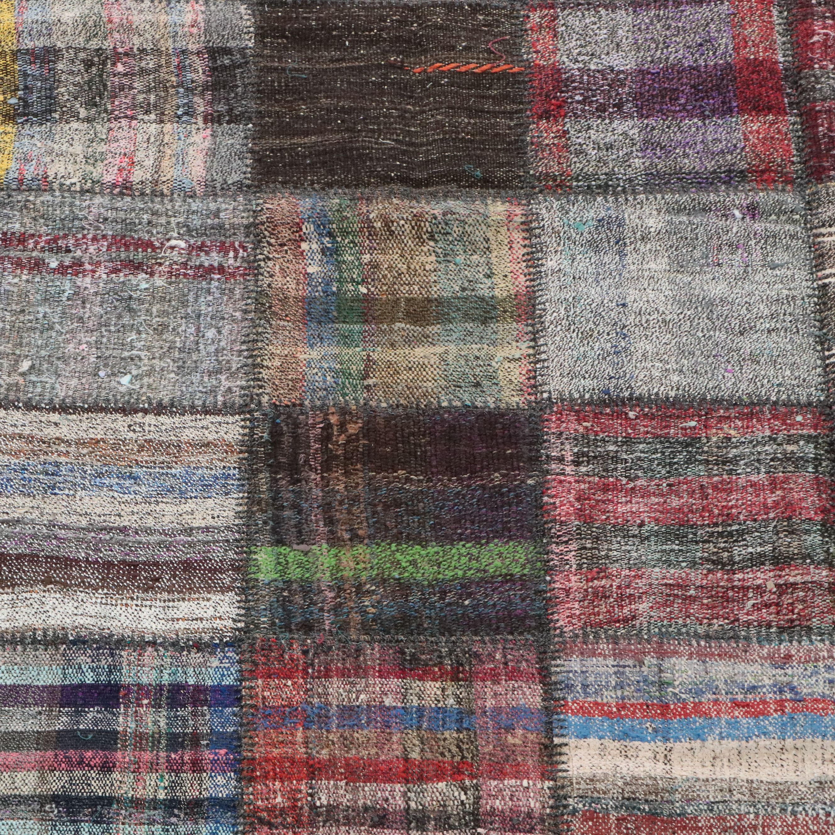 8'10 x 11'6 Mixed Technique Turkish Patchwork Kilim Area Rug