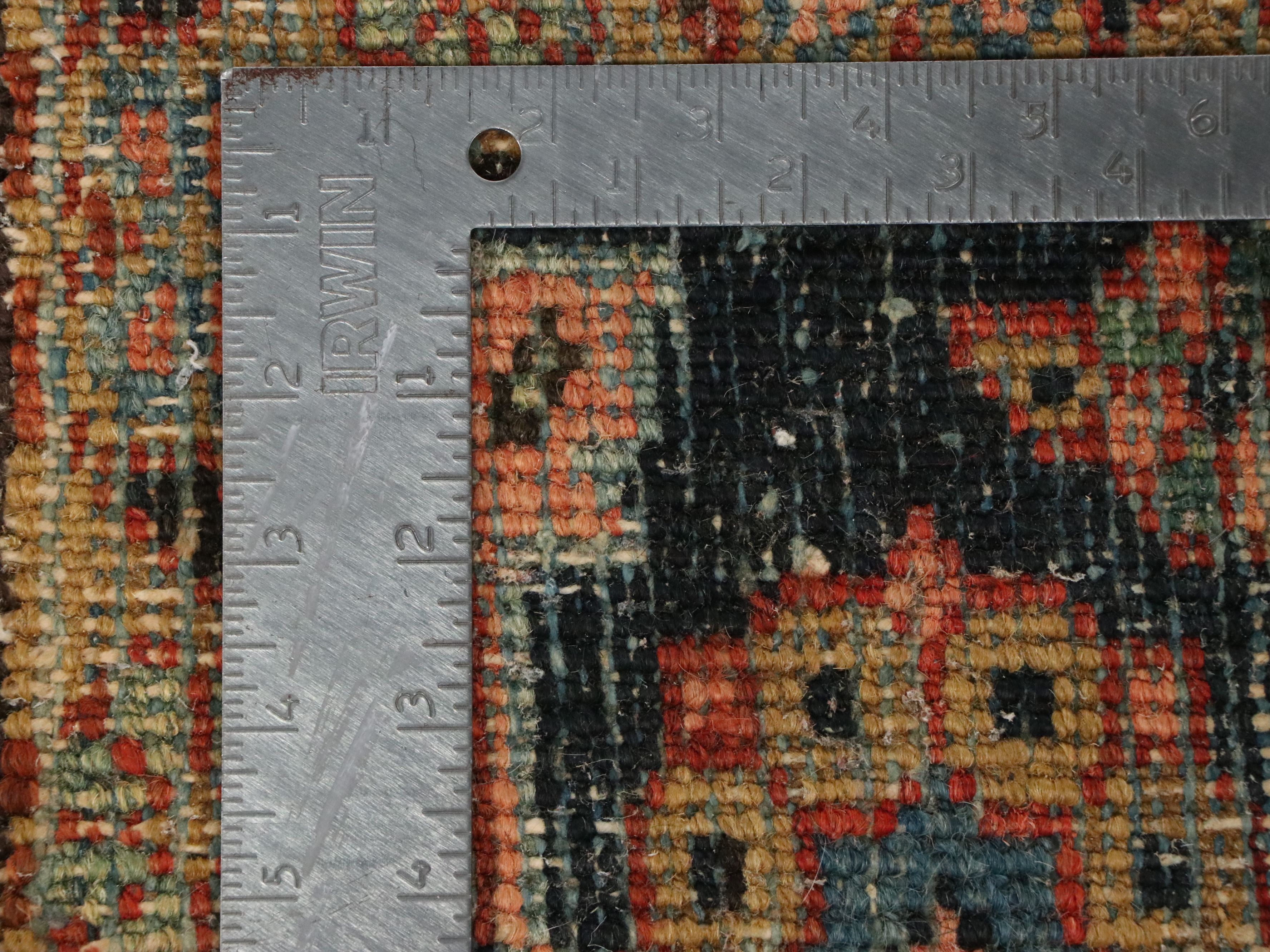 Antique 9' x 11'8 Hand-Knotted Heriz Rug