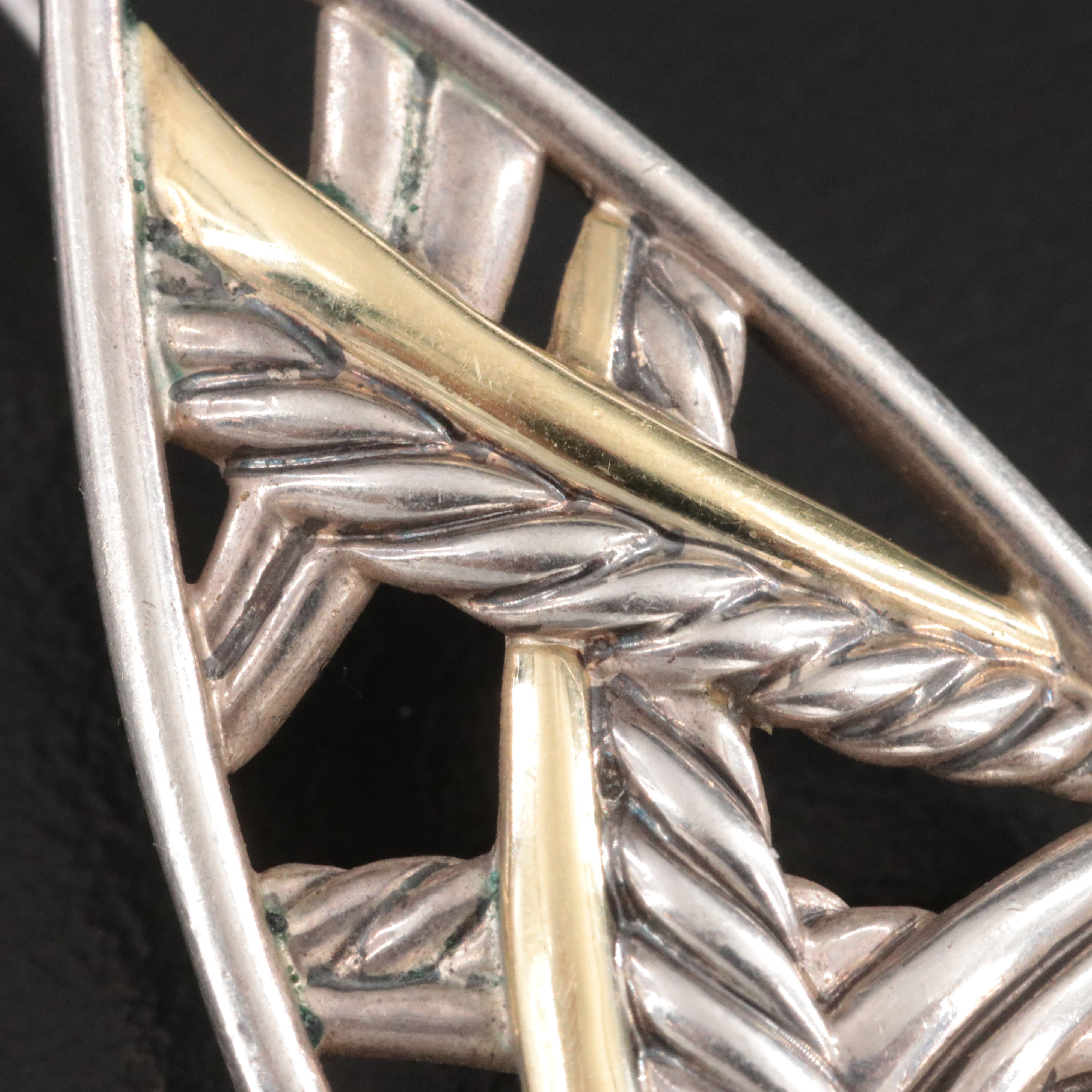 David Yurman Papyrus Sterling and 18K Earrings