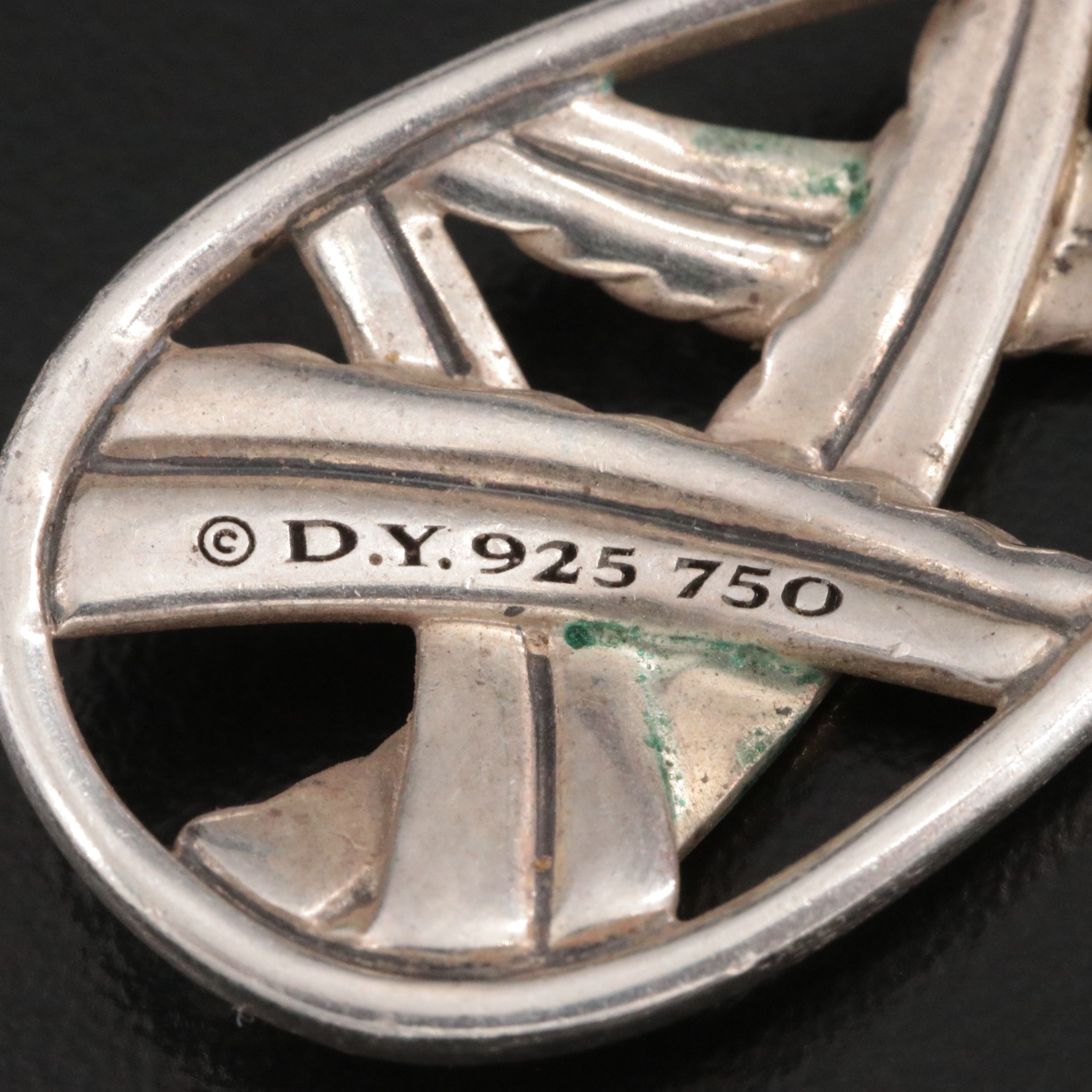 David Yurman Papyrus Sterling and 18K Earrings