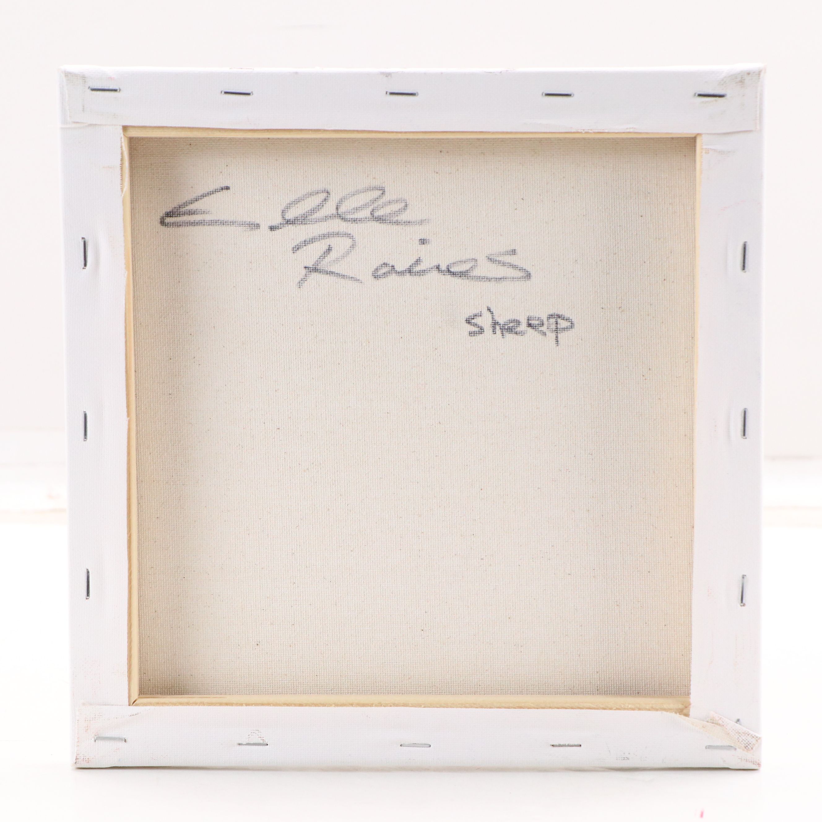 Elle Raines Acrylic Painting "Sheep," 21st Century