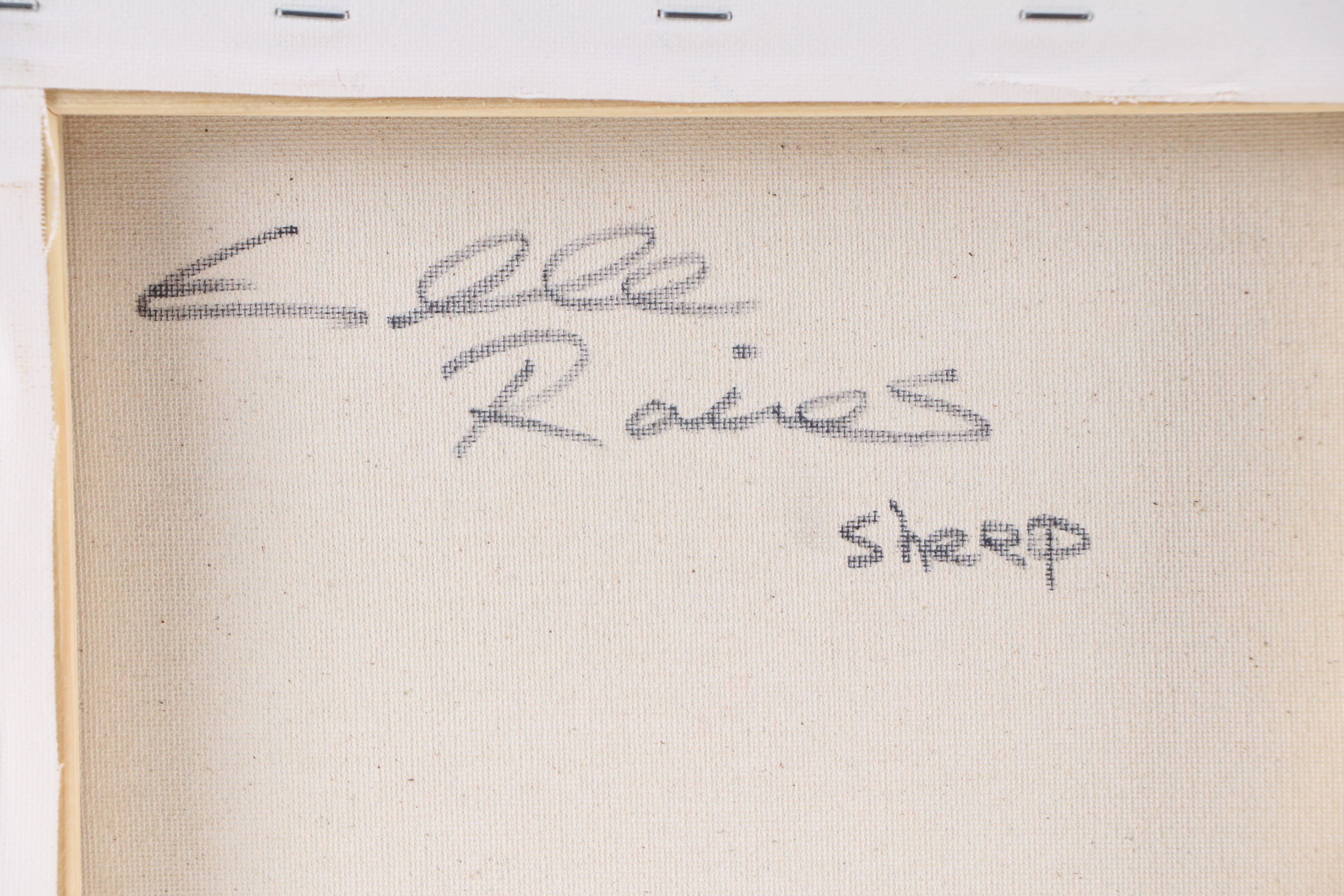 Elle Raines Acrylic Painting "Sheep," 21st Century