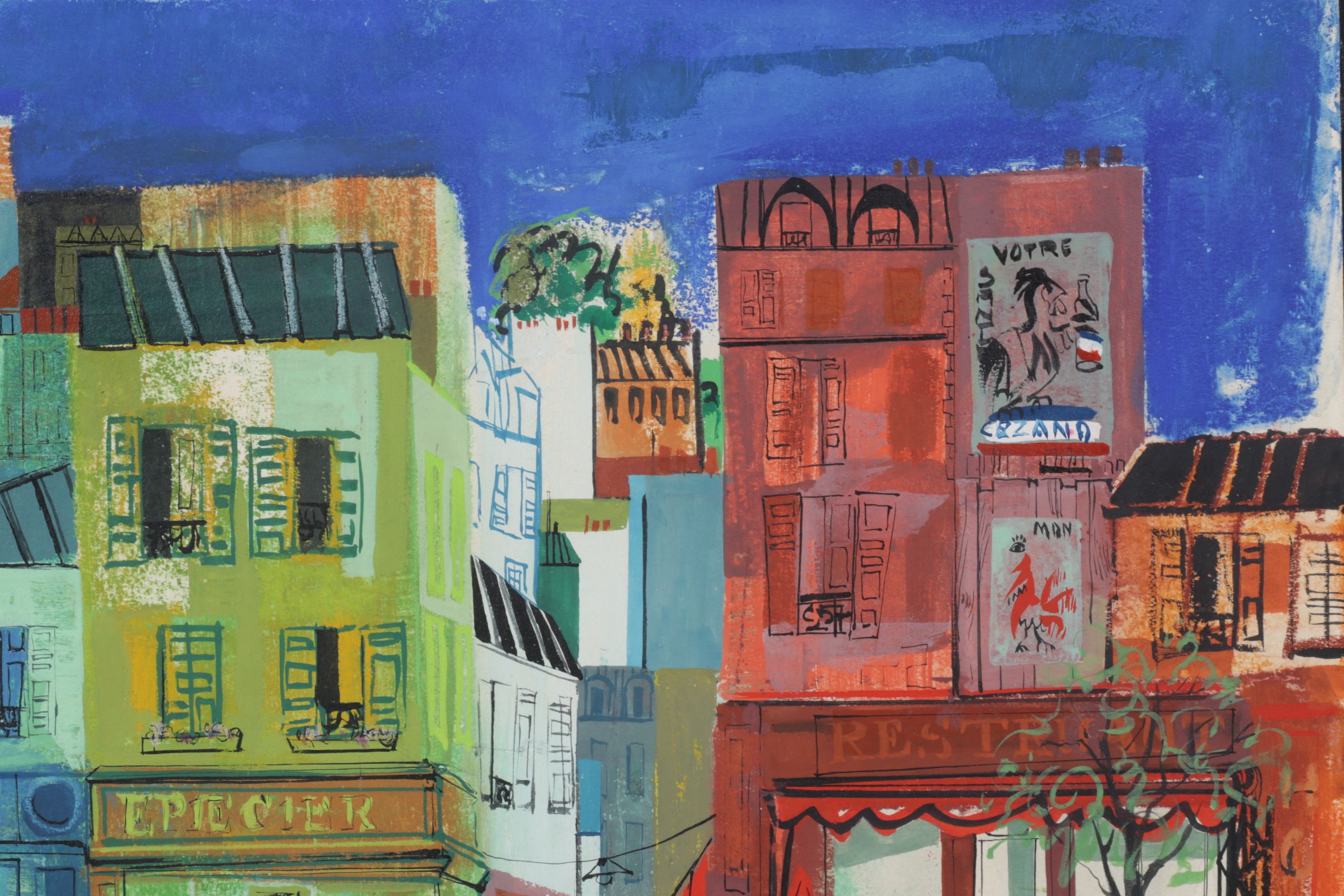 Walt Peregoy Gouache Concept Art for Shelved Disney Project "Chanticleer", 1960