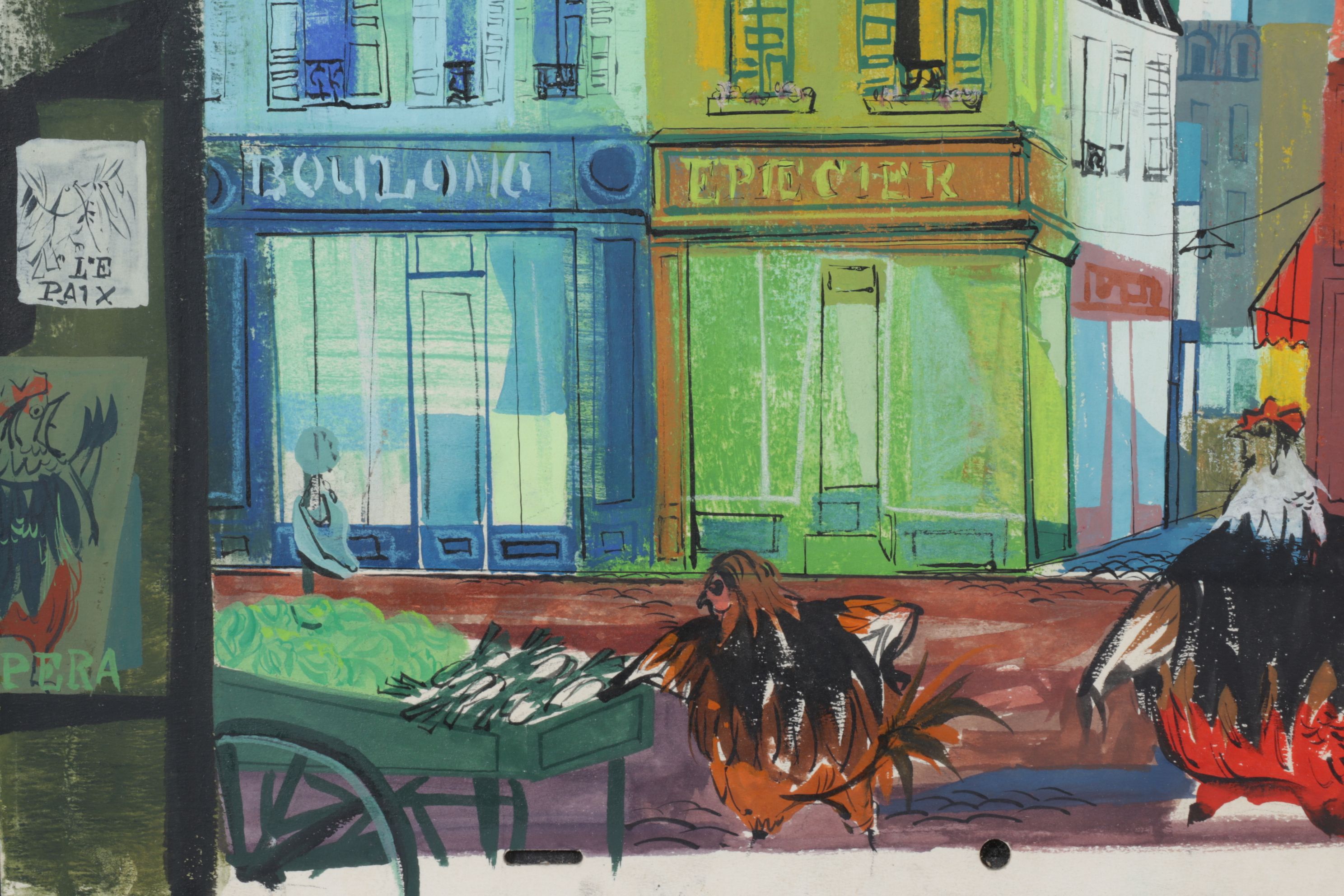 Walt Peregoy Gouache Concept Art for Shelved Disney Project "Chanticleer", 1960