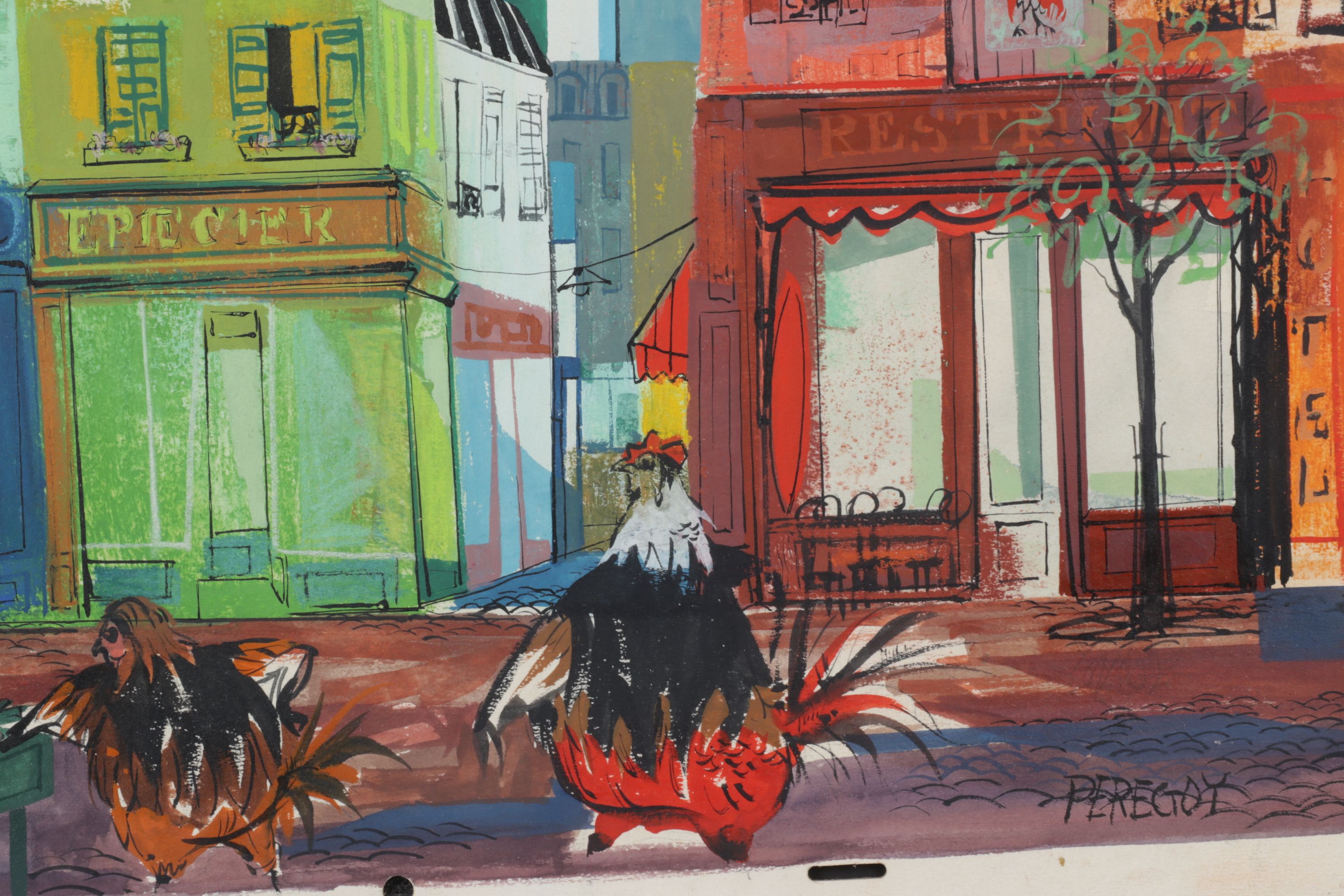 Walt Peregoy Gouache Concept Art for Shelved Disney Project "Chanticleer", 1960