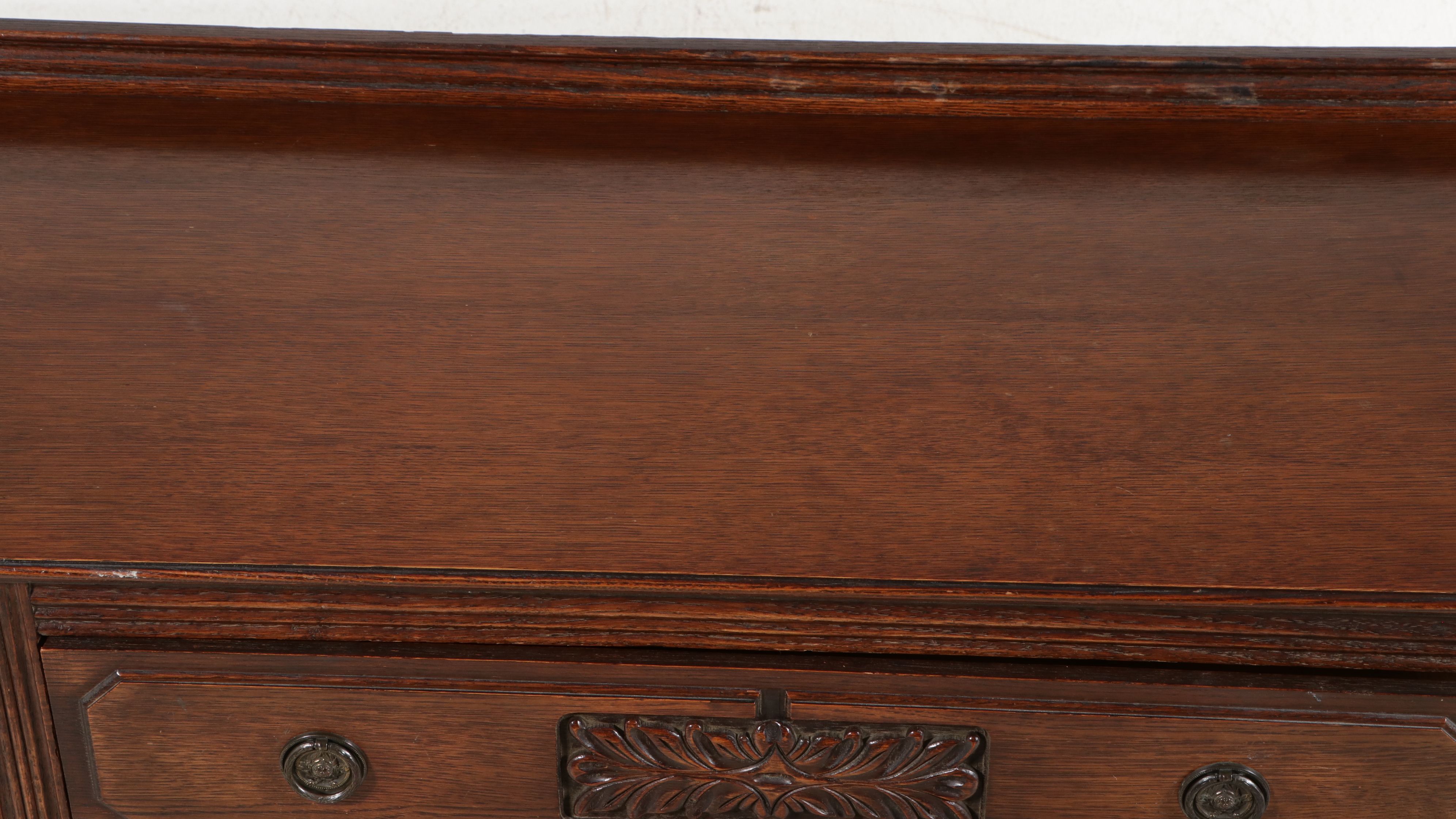 Jacobean Revival Oak Buffet, Late 19th to Early 20th Century
