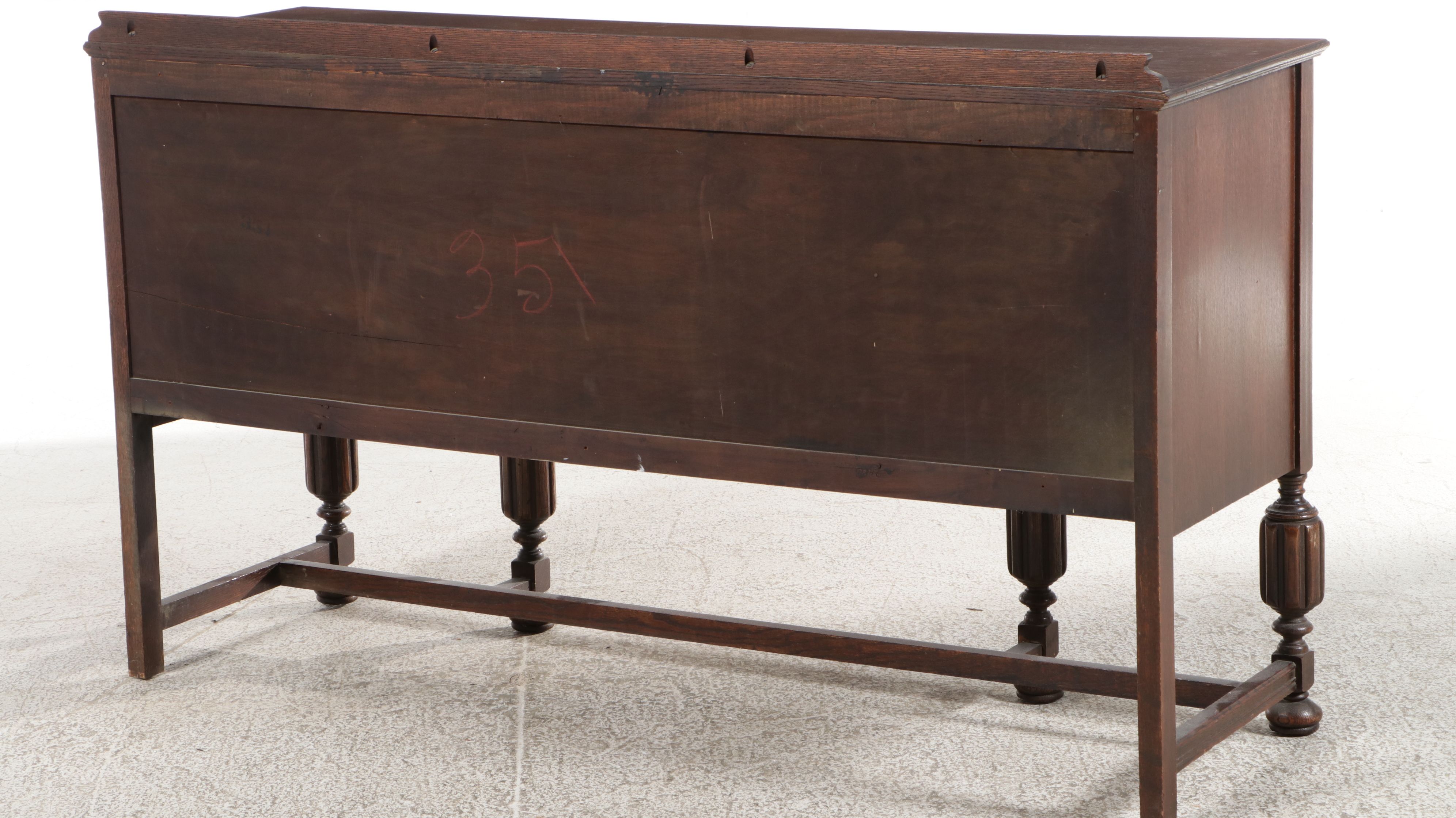 Jacobean Revival Oak Buffet, Late 19th to Early 20th Century