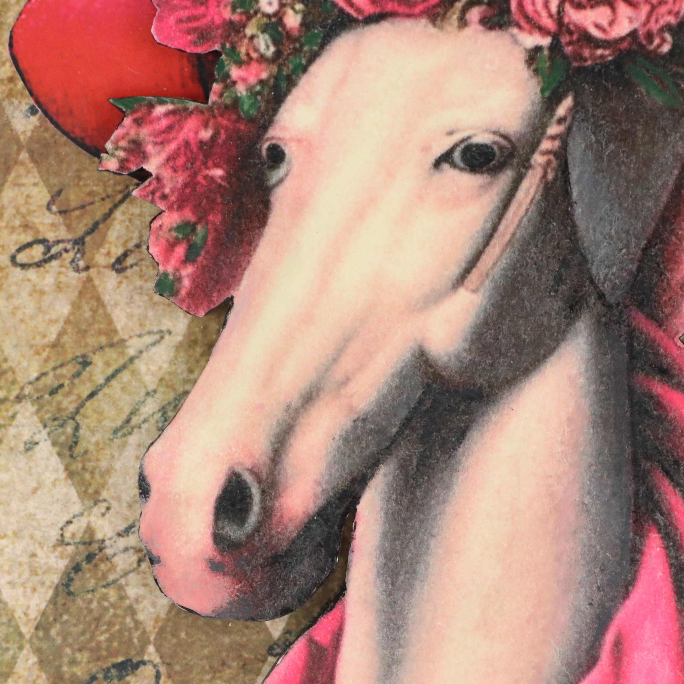 Deborah Kovacs-Sturdevant Mixed Media "Just Horsing Around at the Derby"