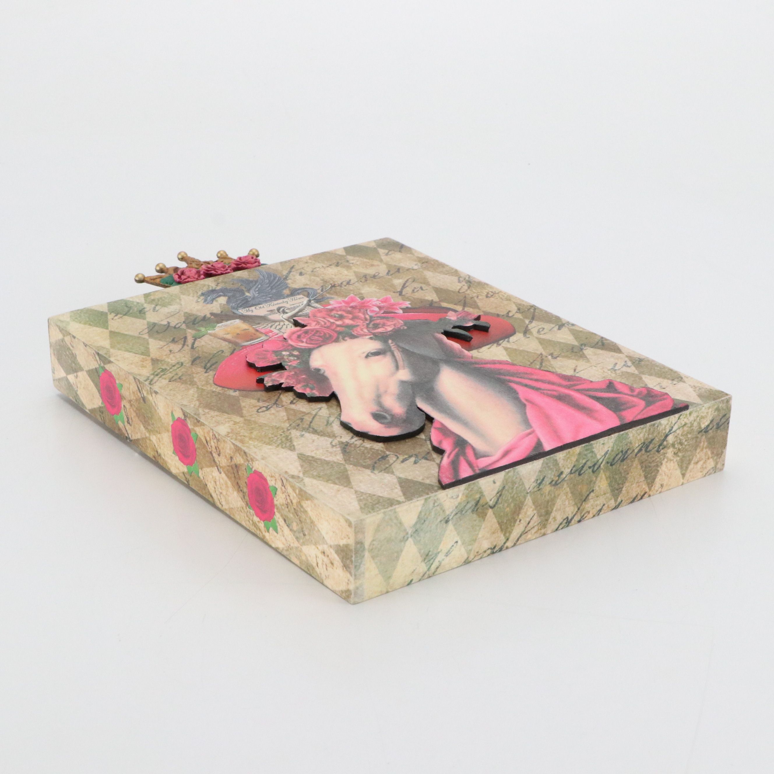 Deborah Kovacs-Sturdevant Mixed Media "Just Horsing Around at the Derby"