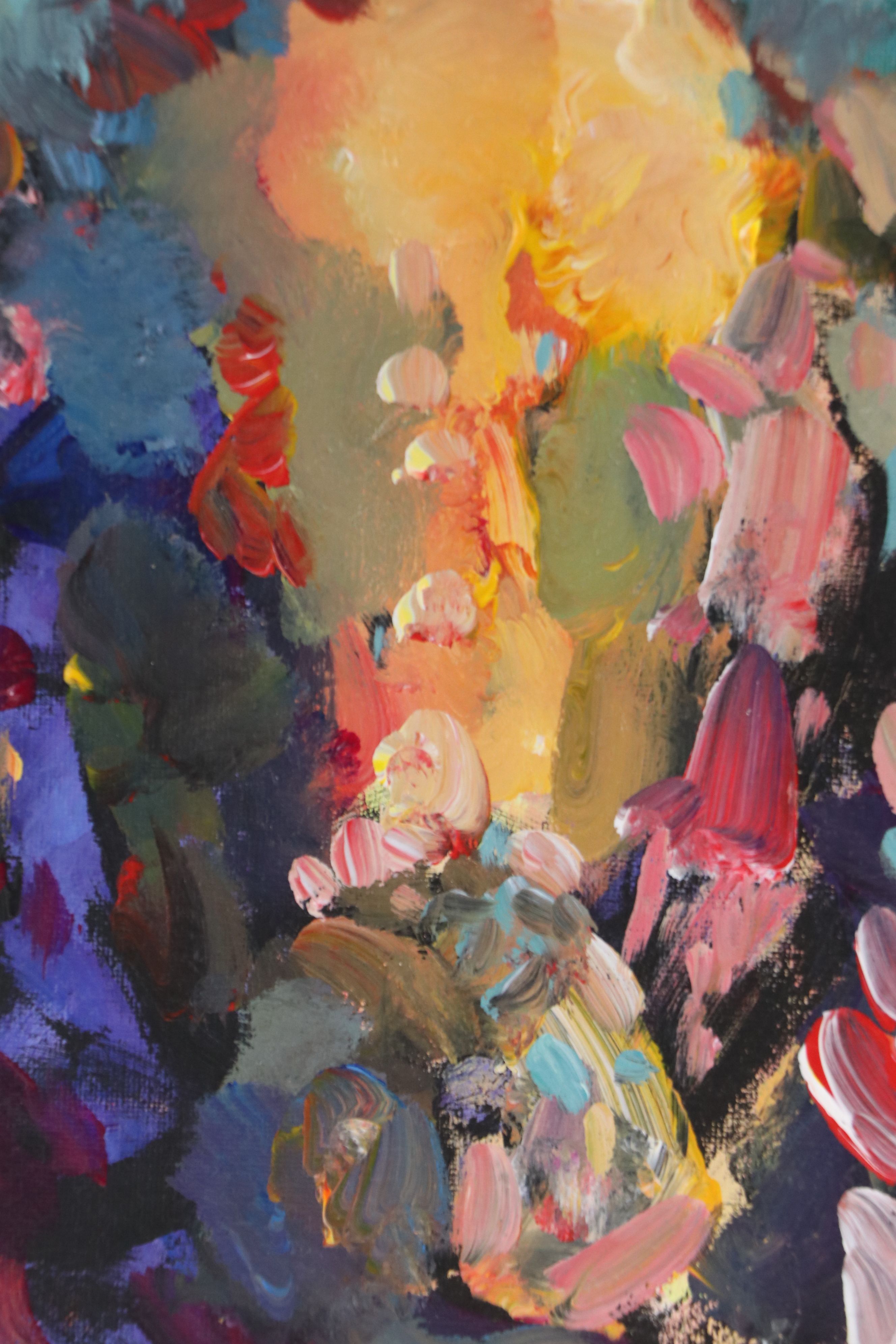 Elle Raines Acrylic Painting "Sheep," 21st Century