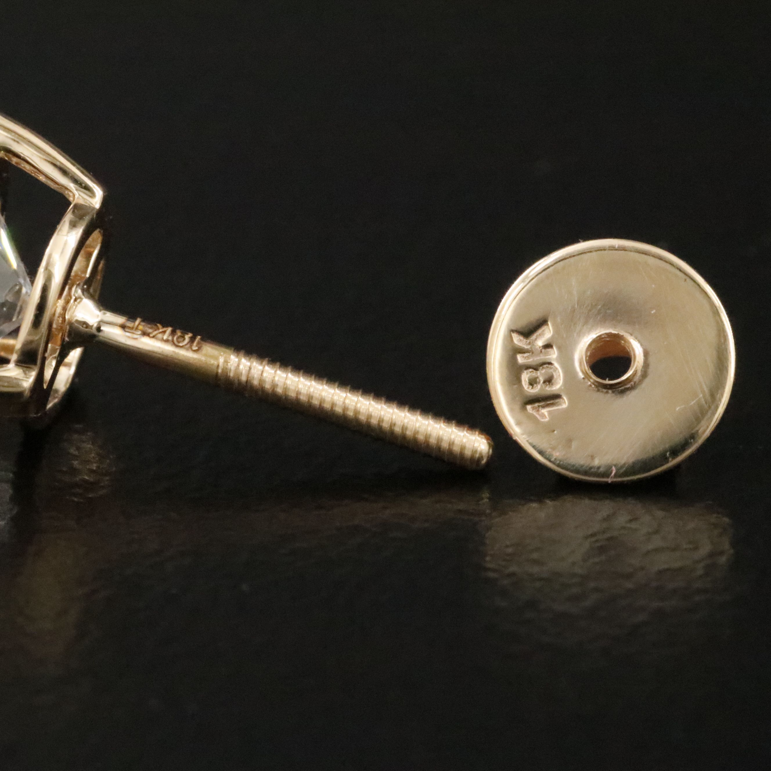 18K 3.06 CTW Lab Grown Diamond Solitaire Earrings with IGI Reports