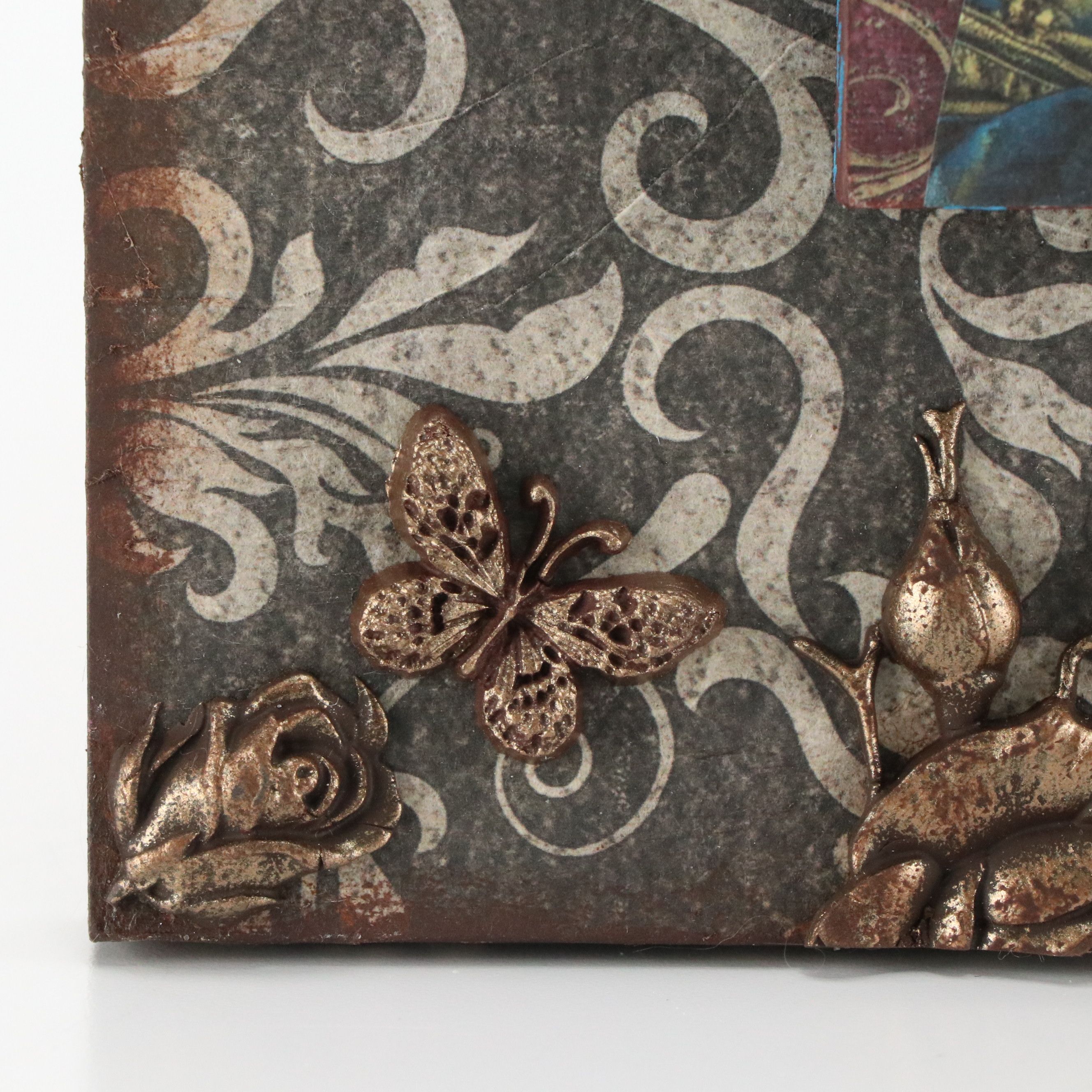 Deborah Kovacs-Sturdevant Mixed Media Assemblage "Books Are My Catnip"