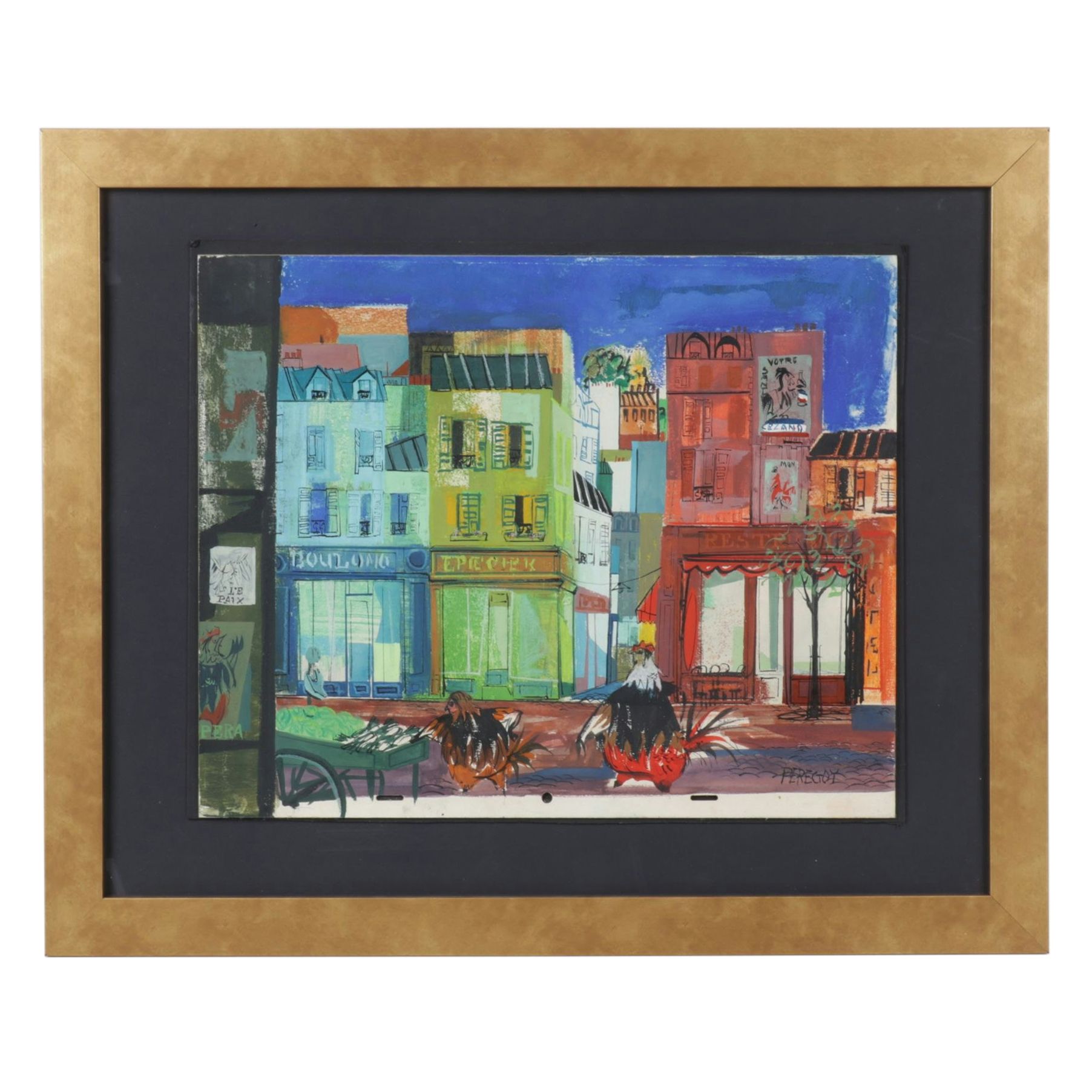 Walt Peregoy Gouache Concept Art for Shelved Disney Project "Chanticleer", 1960