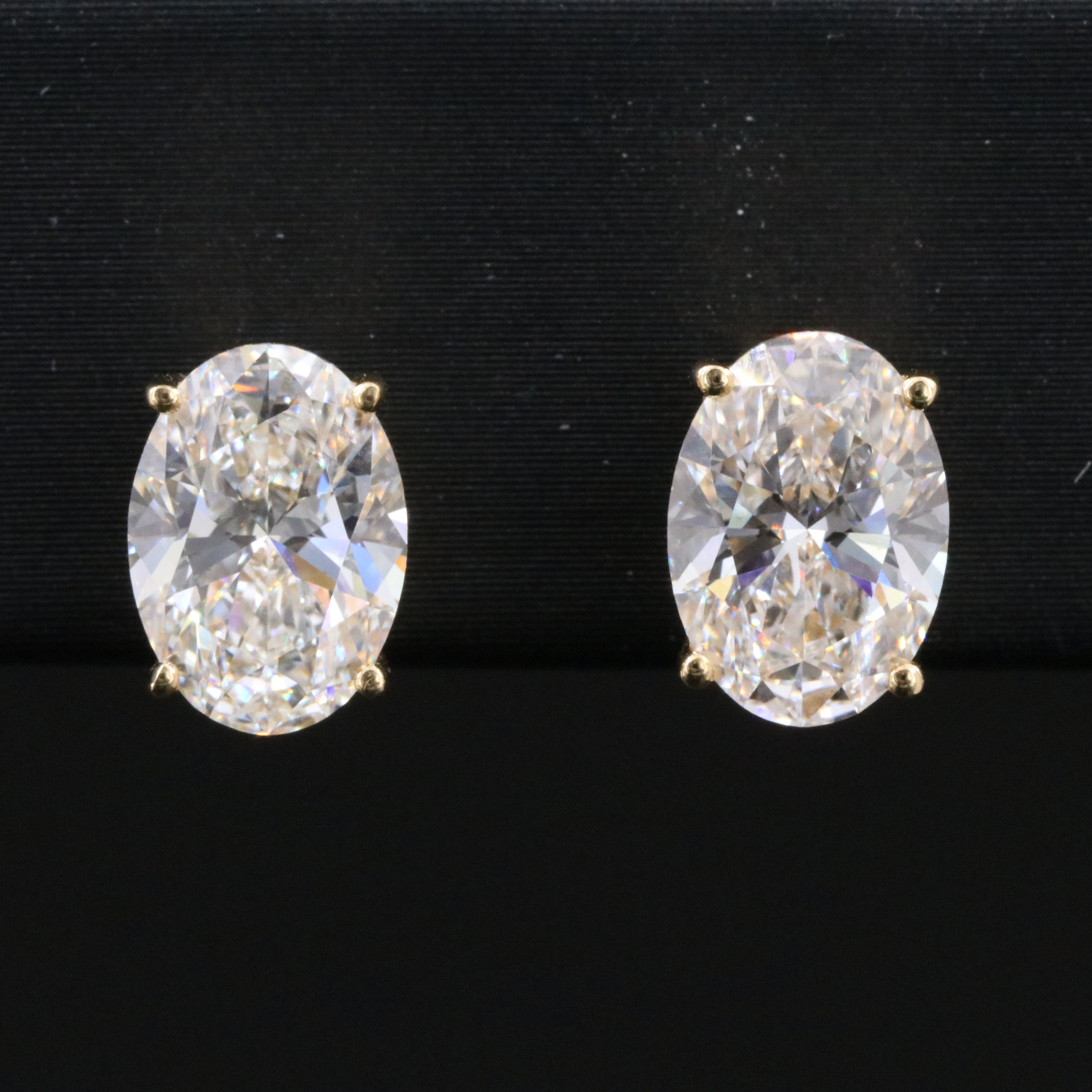 18K 3.08 CTW Lab Grown Diamond Solitaire Earrings with IGI Reports