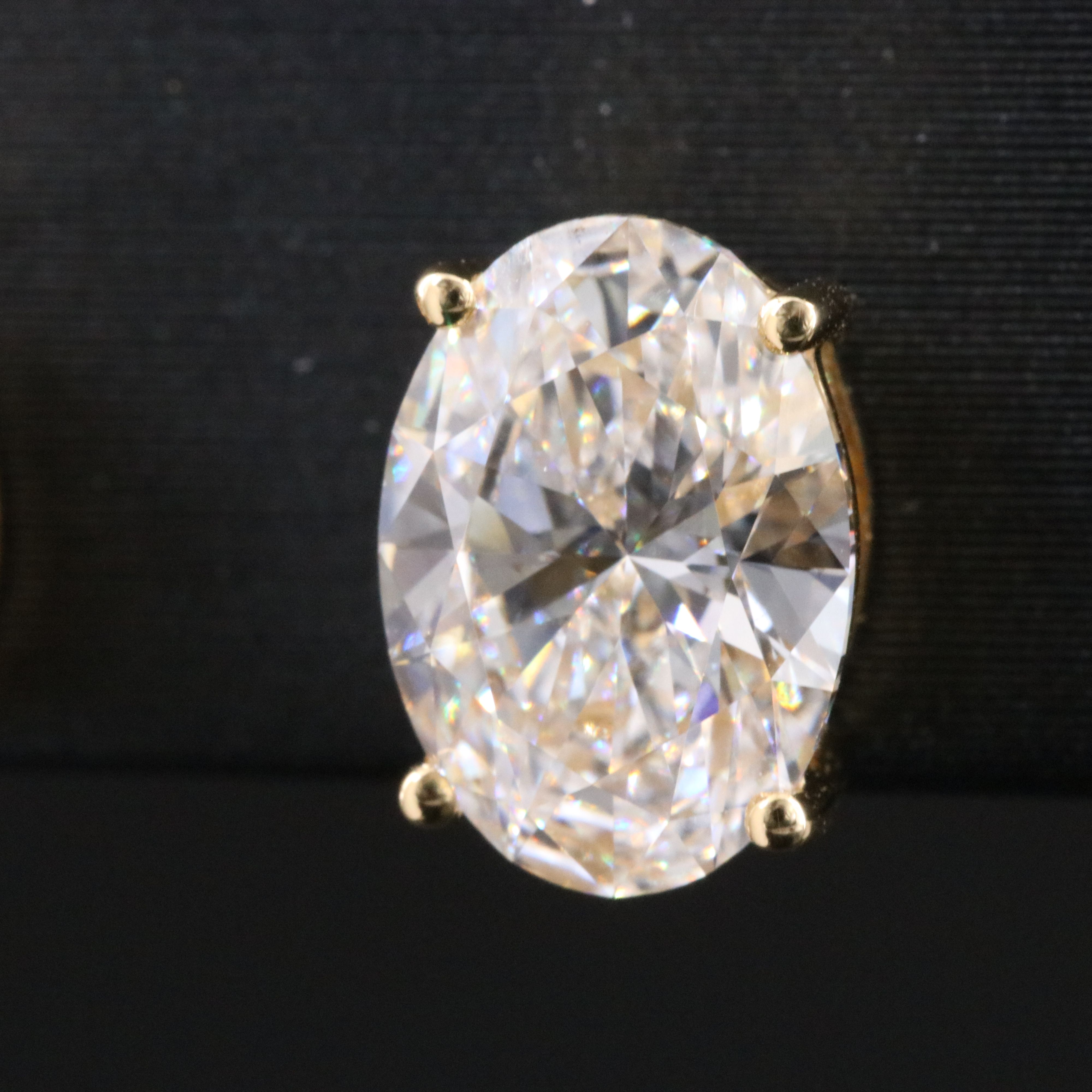 18K 3.08 CTW Lab Grown Diamond Solitaire Earrings with IGI Reports