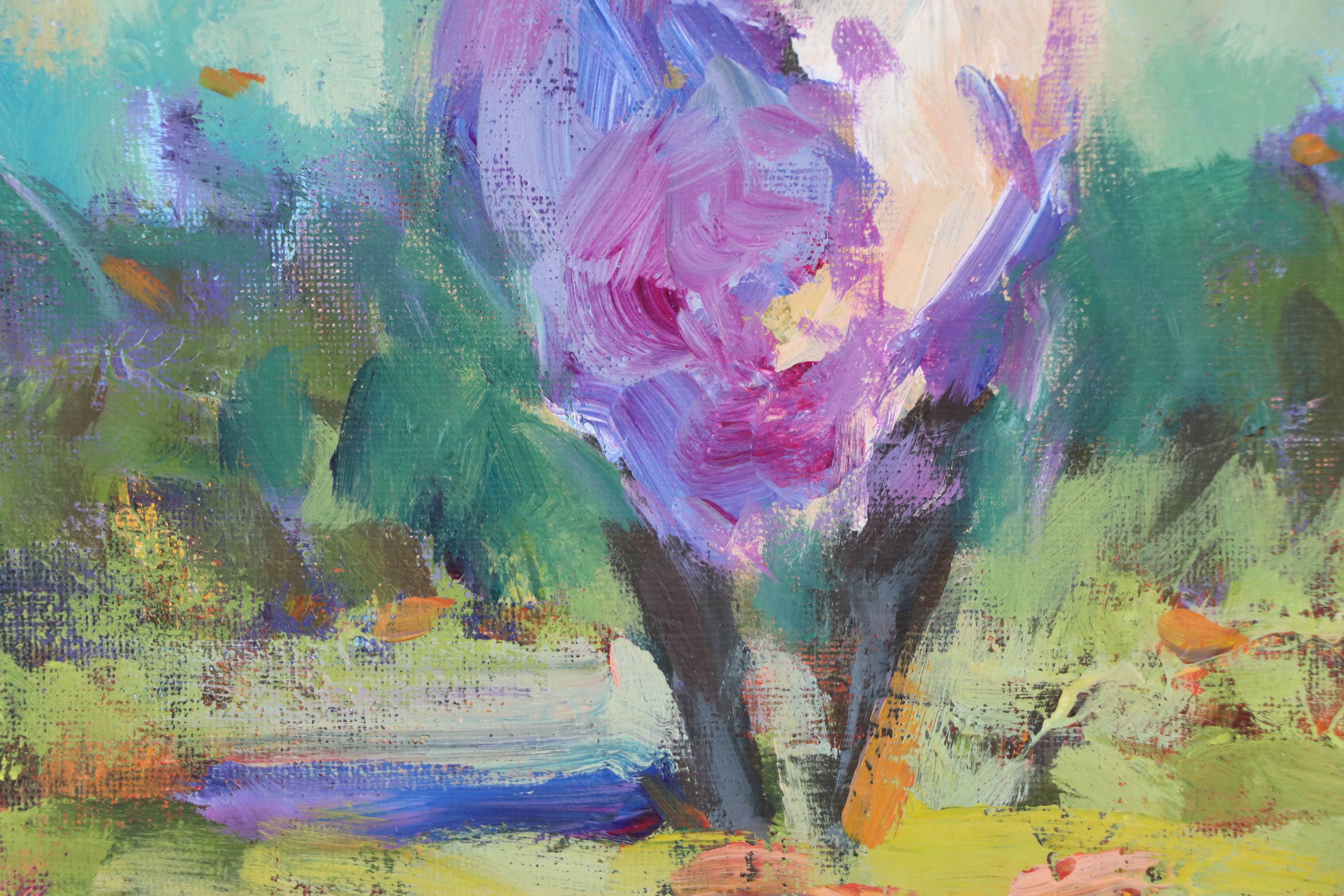 Elle Raines Acrylic Painting of Lone Sheep, 21st Century