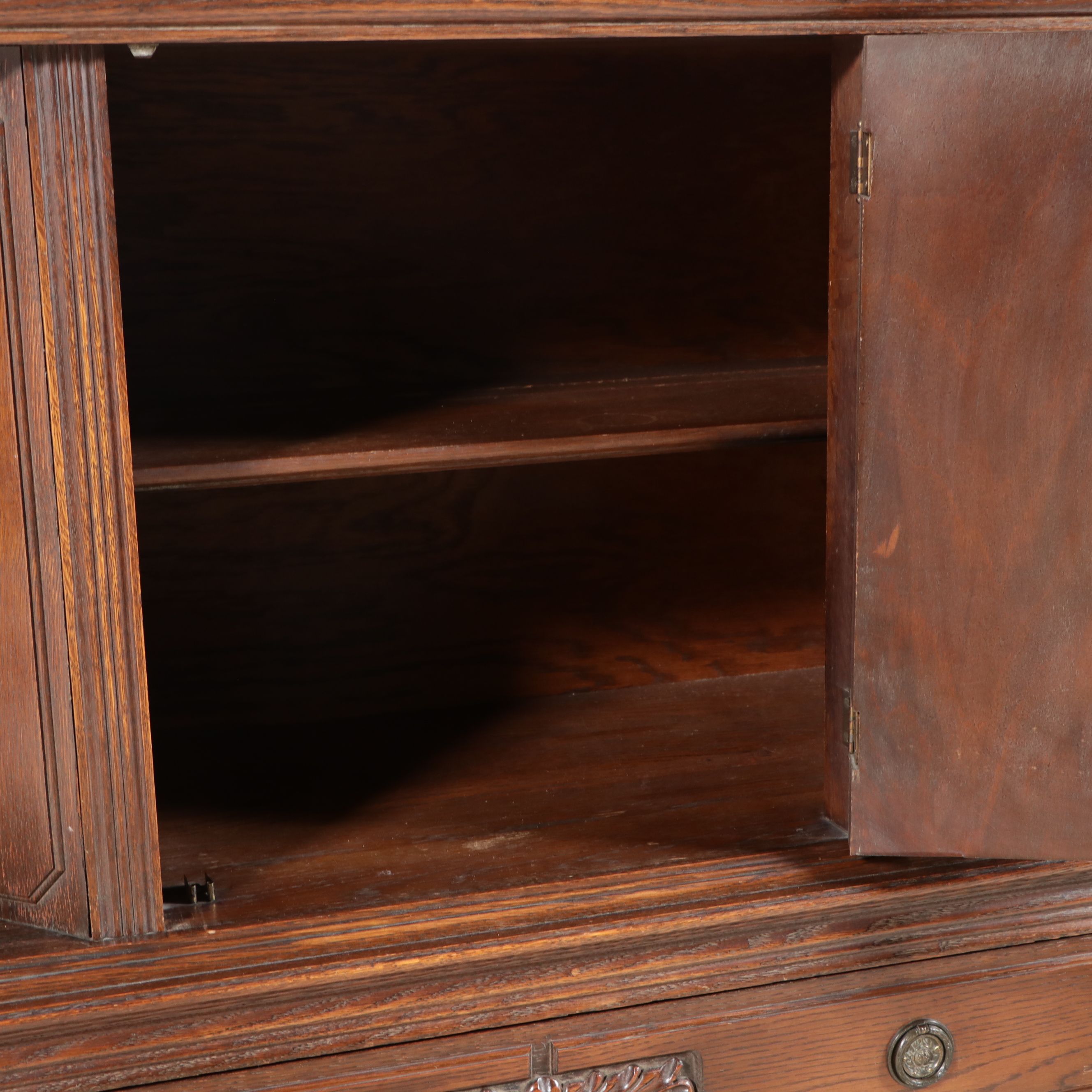 Jacobean Revival Oak Cabinet, Late 19th to Early 20th Century