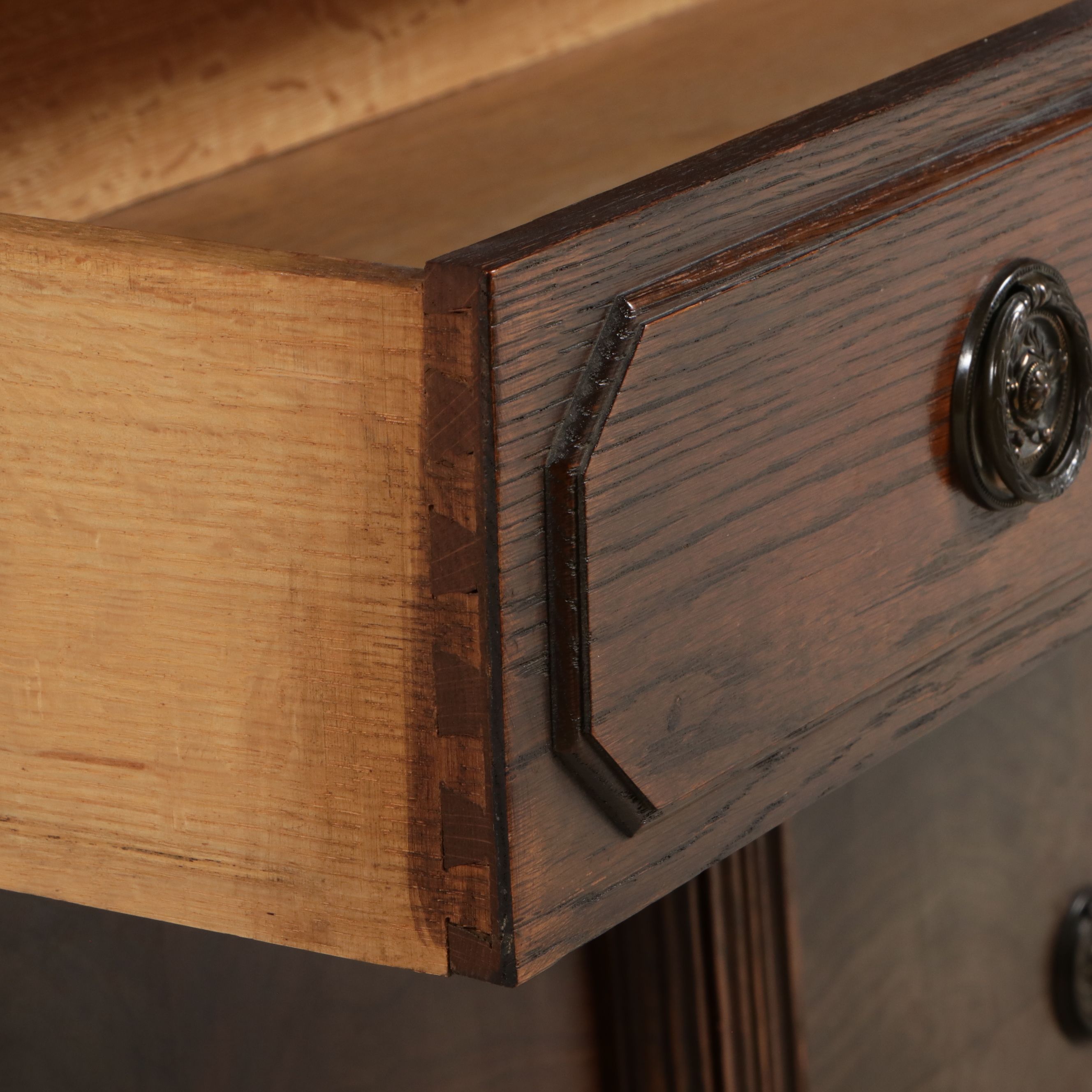 Jacobean Revival Oak Cabinet, Late 19th to Early 20th Century