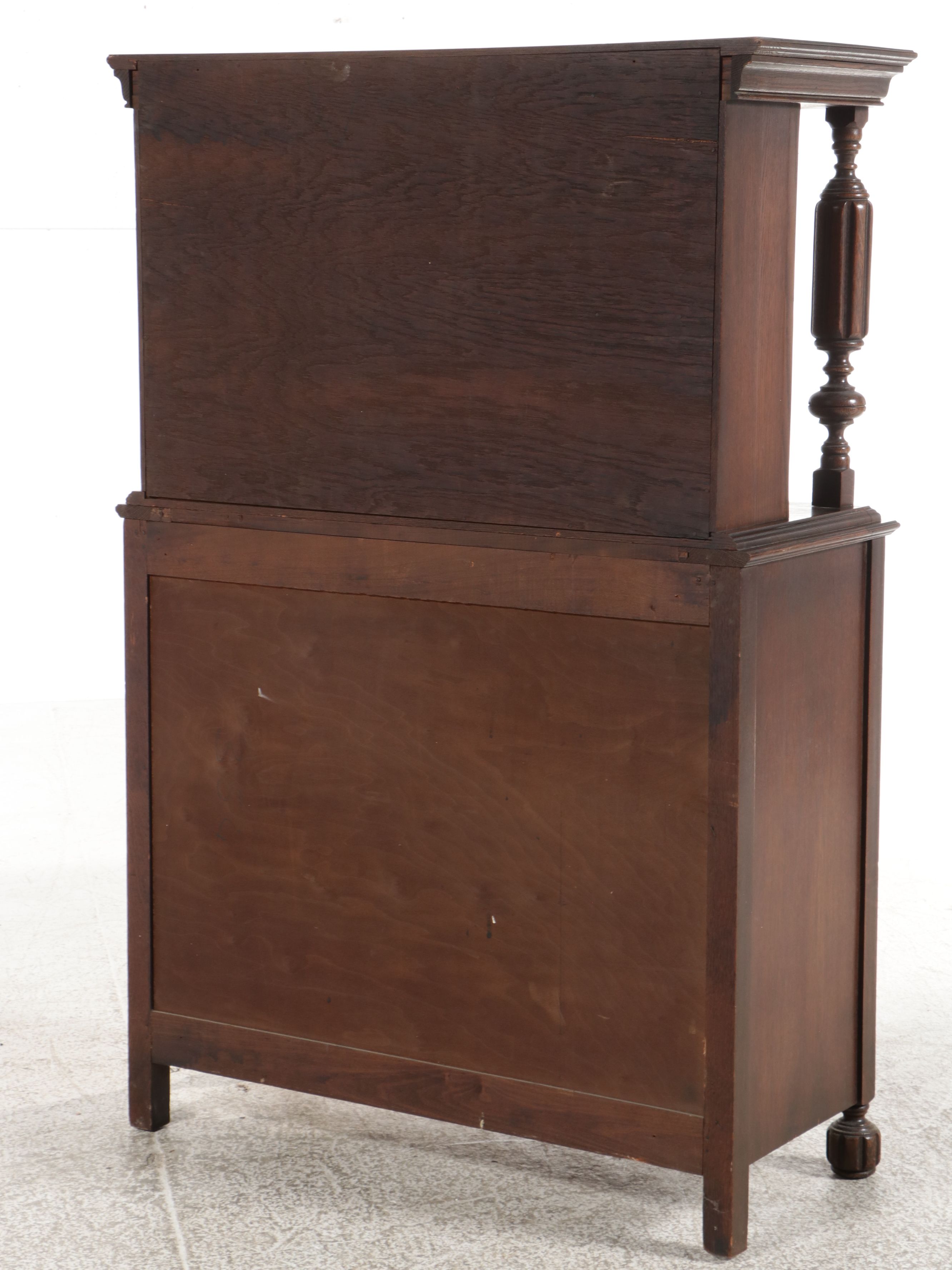 Jacobean Revival Oak Cabinet, Late 19th to Early 20th Century