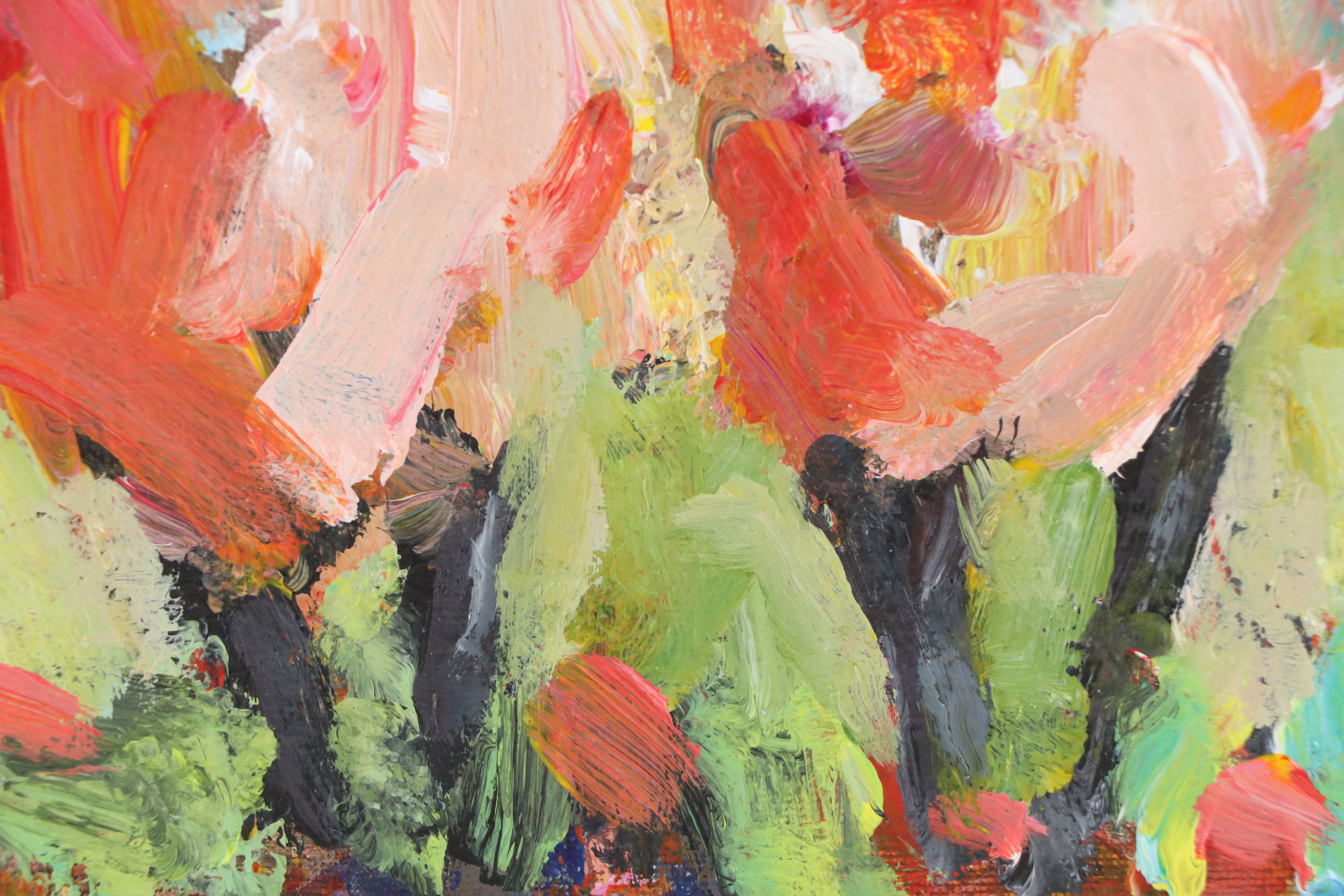 Elle Raines Acrylic Painting of Two Sheep, 21st Century