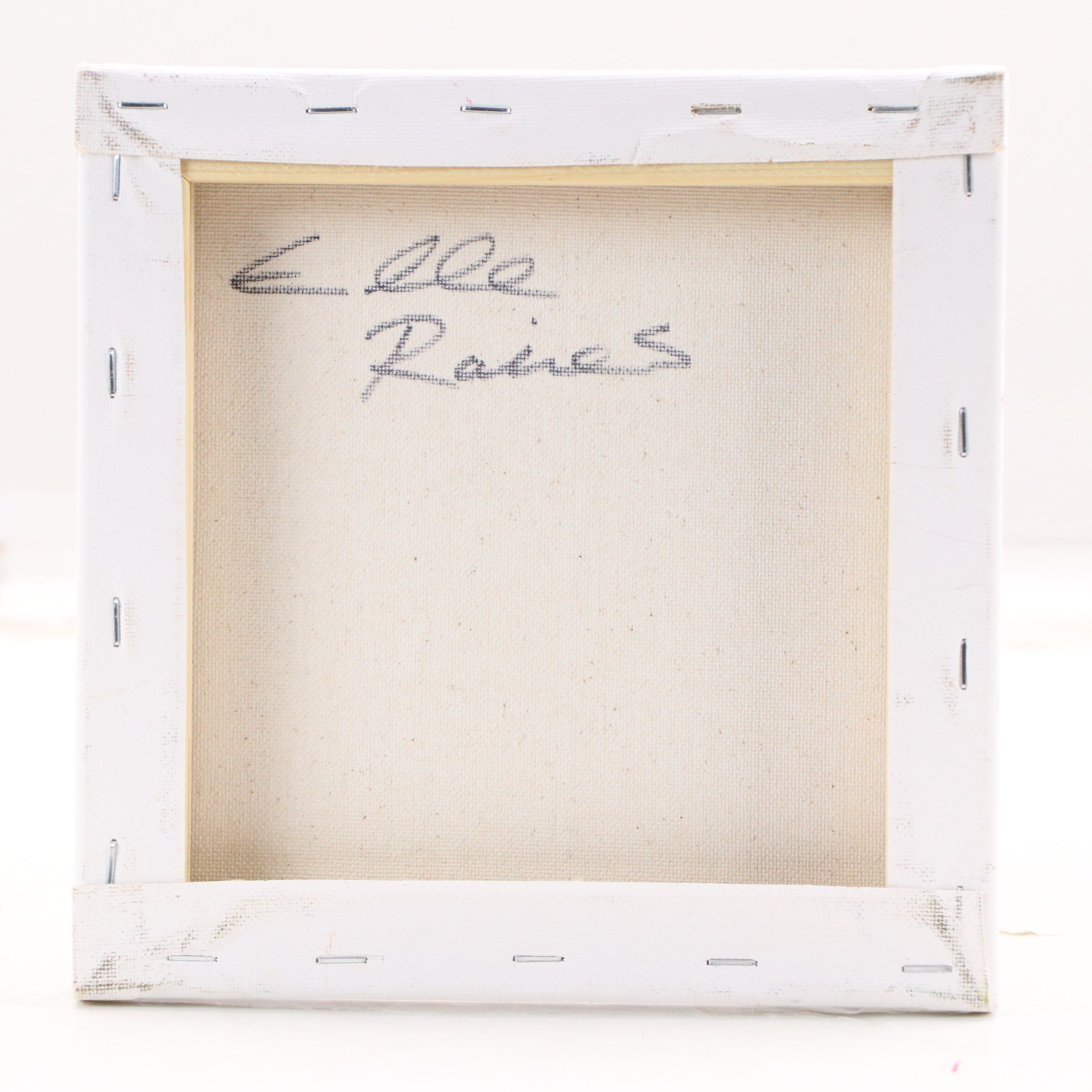 Elle Raines Acrylic Painting of Two Sheep, 21st Century