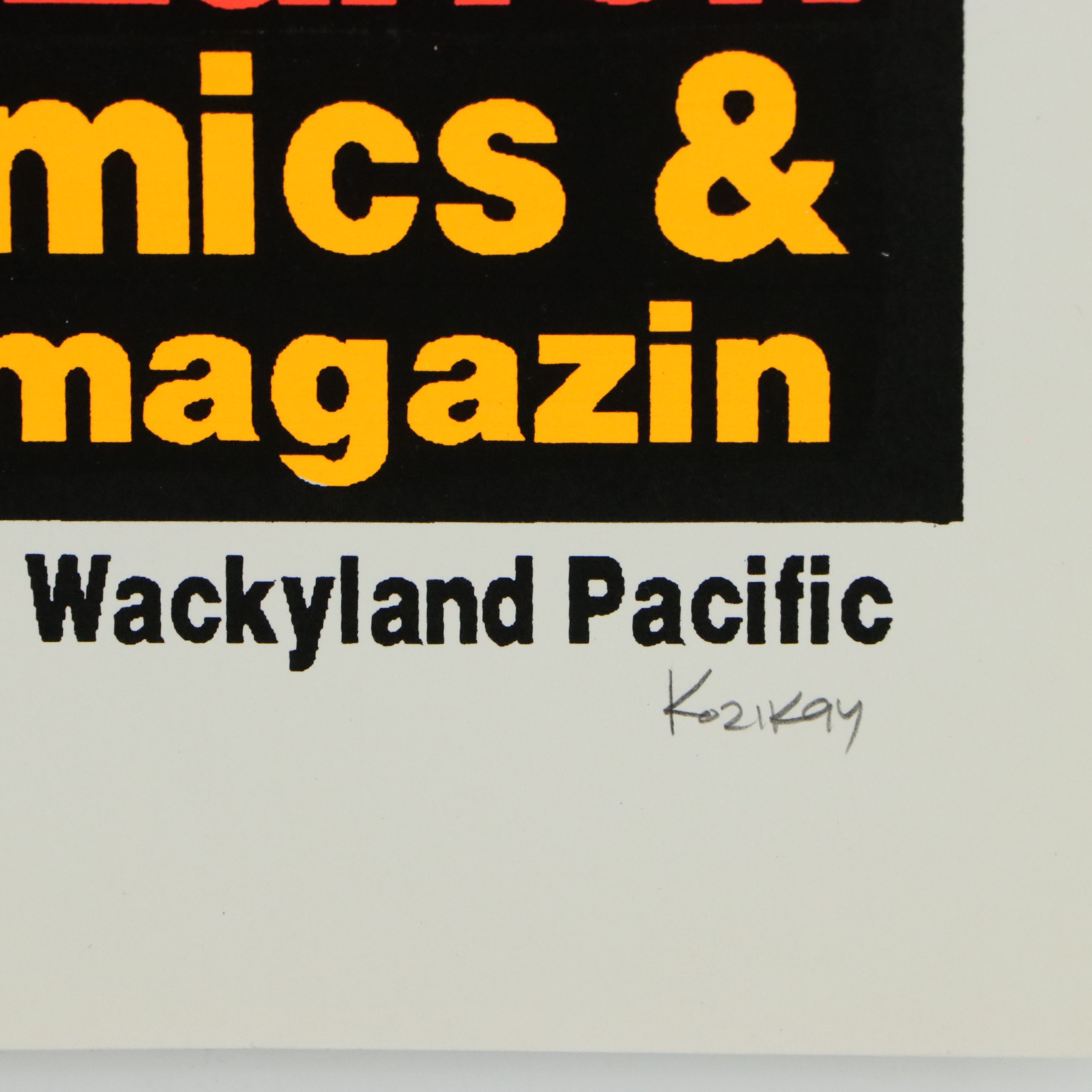 Frank Kozik Promotional Poster "KOZIK COOP & KUHN GLOBI KANN FLIEGEN!"