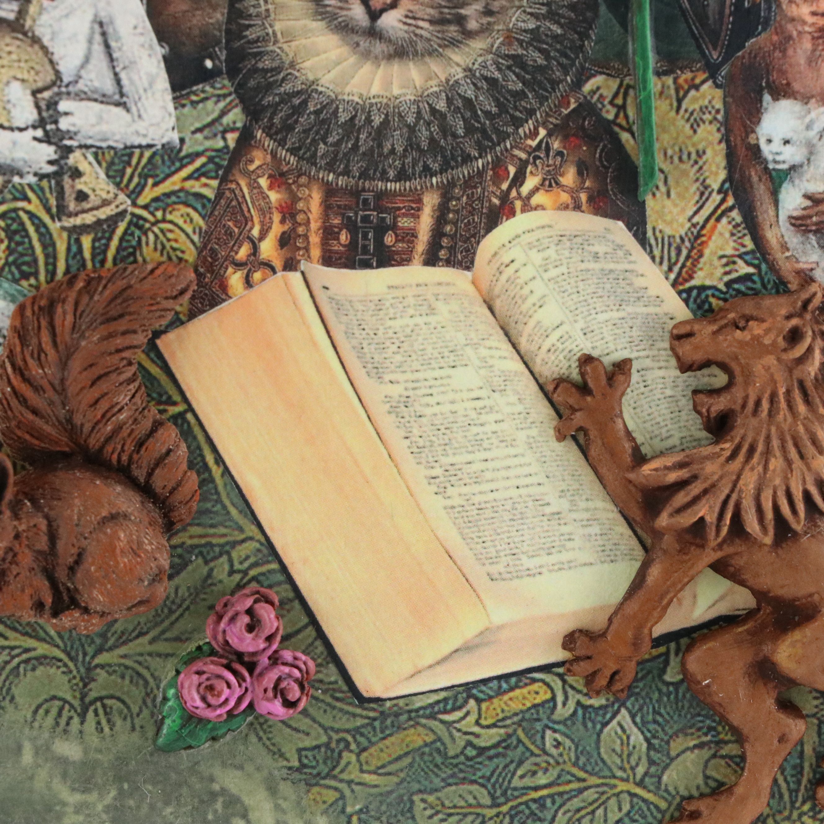 Deborah Kovacs-Sturdevant Mixed Media Assemblage "Dreaming of a Medieval Garden"