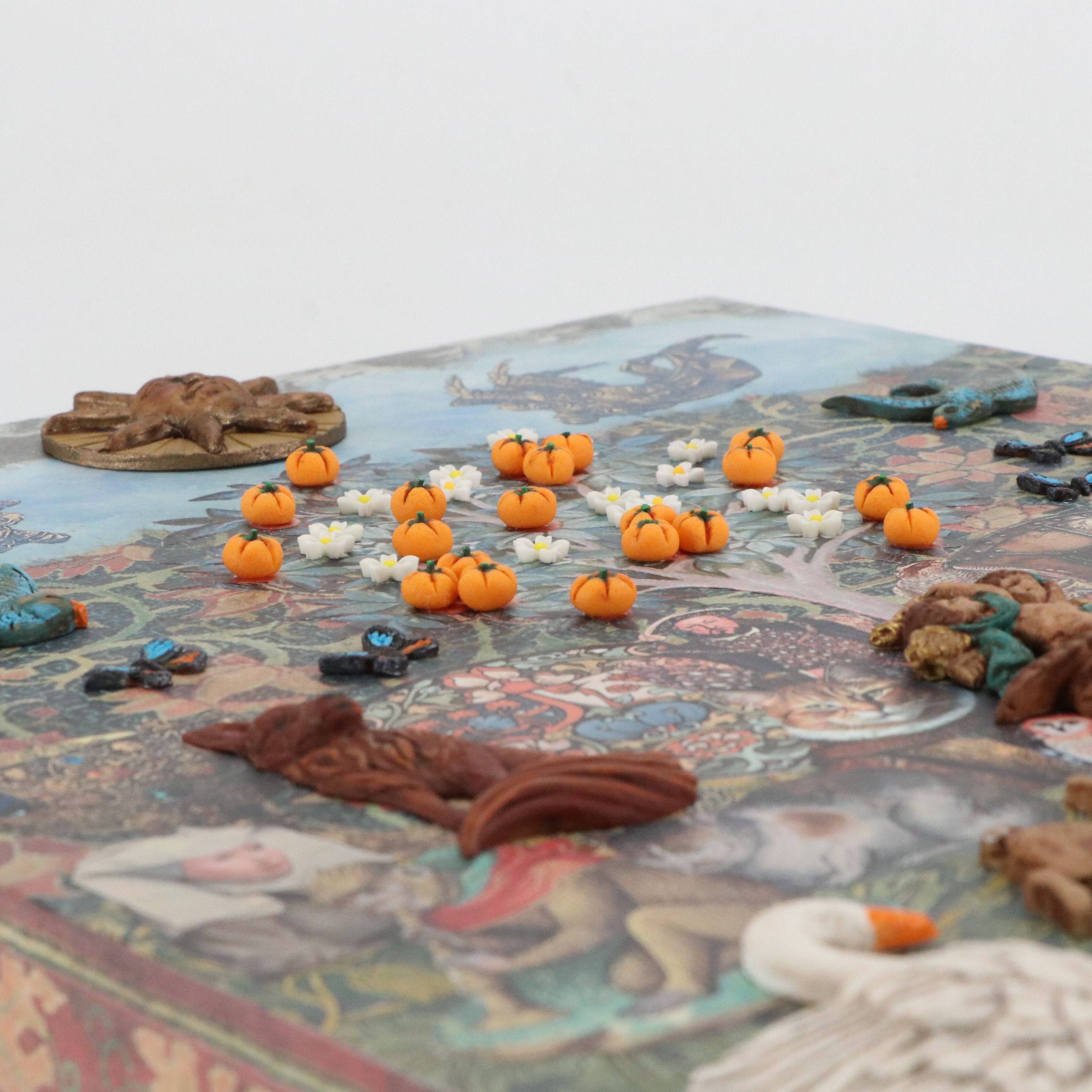 Deborah Kovacs-Sturdevant Mixed Media Assemblage "Dreaming of a Medieval Garden"