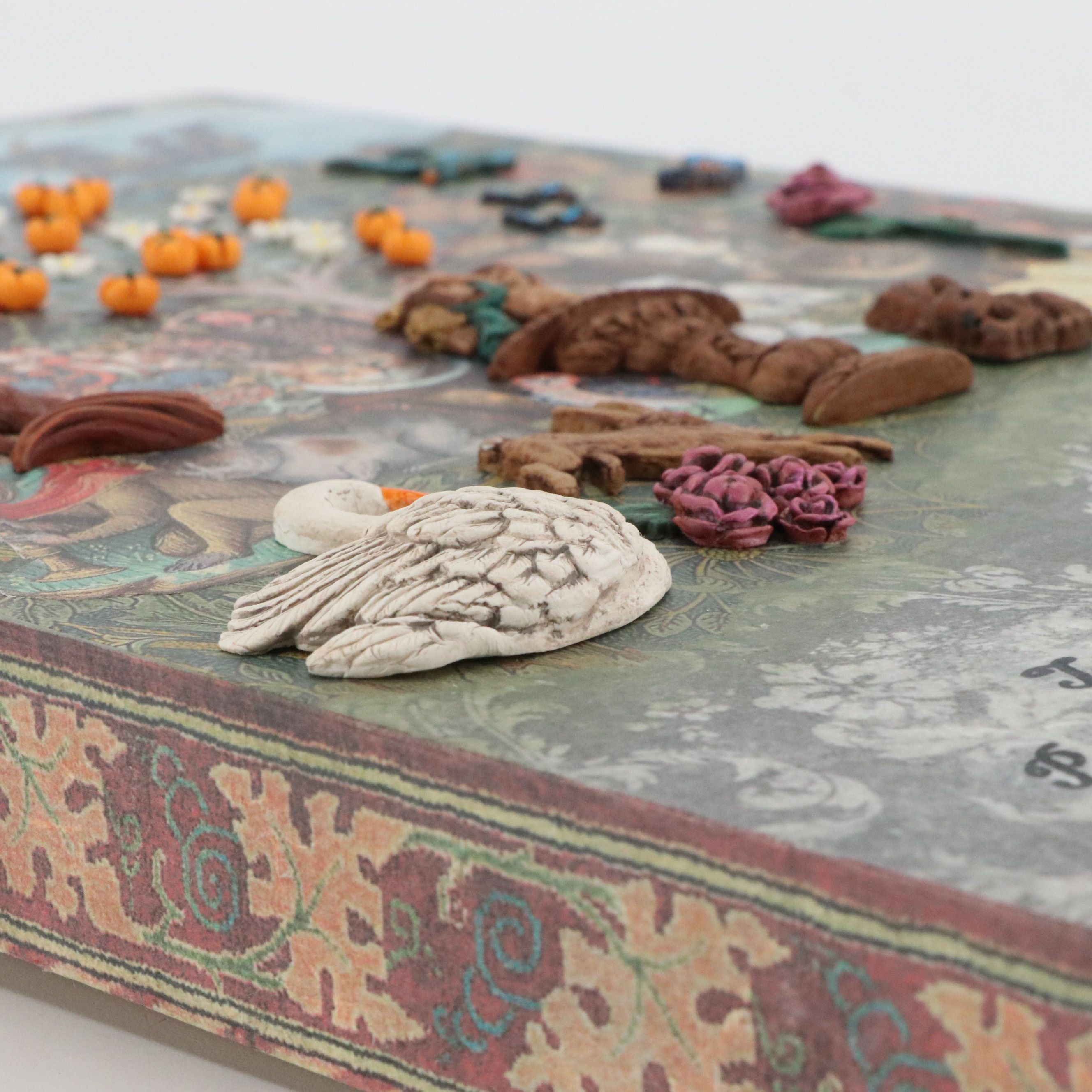 Deborah Kovacs-Sturdevant Mixed Media Assemblage "Dreaming of a Medieval Garden"