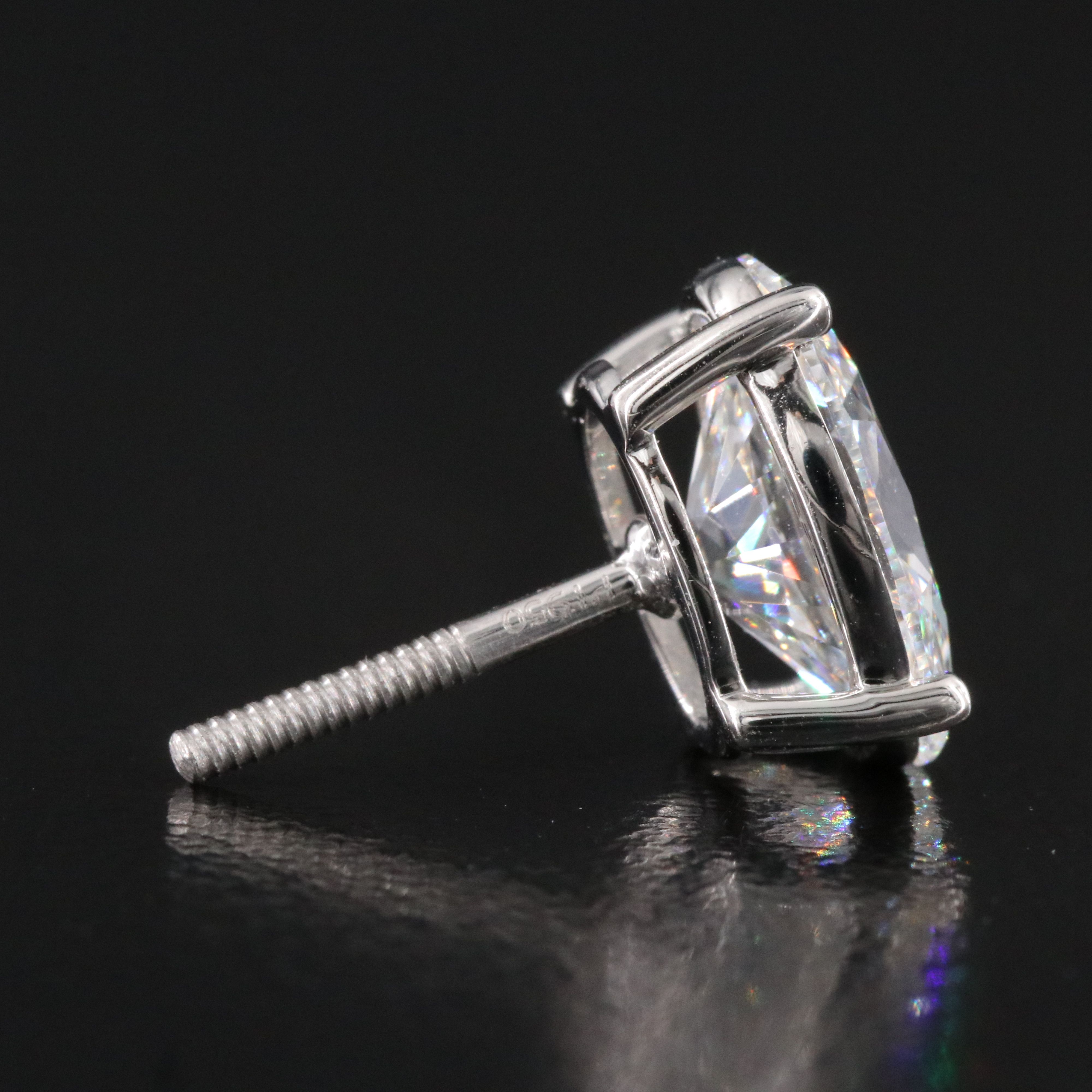 Platinum 4.17 CTW Lab Grown Diamond Stud Earrings with IGI Reports