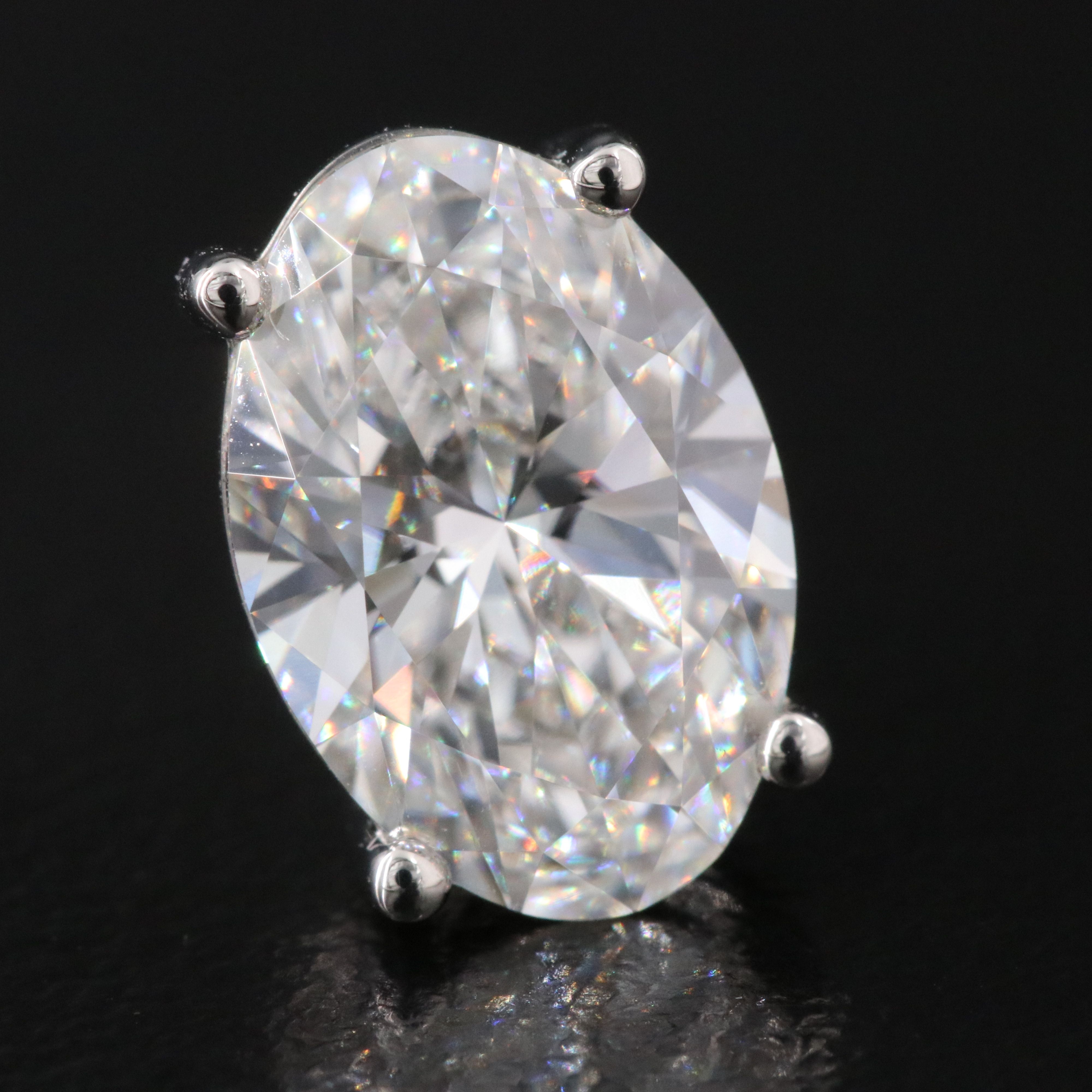 Platinum 4.17 CTW Lab Grown Diamond Stud Earrings with IGI Reports