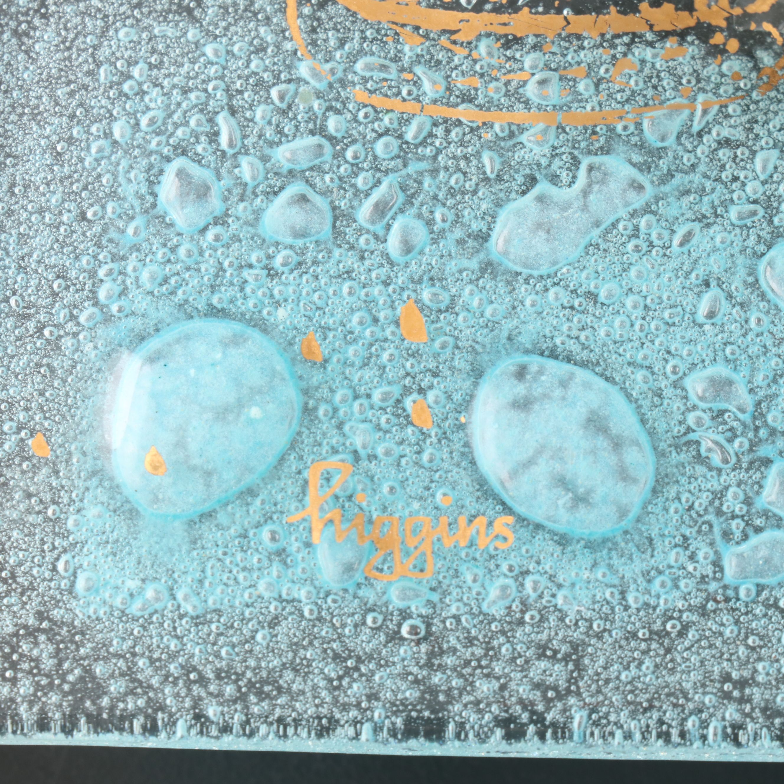 Higgins Fused Art Glass Ashtray, Late 20th Century