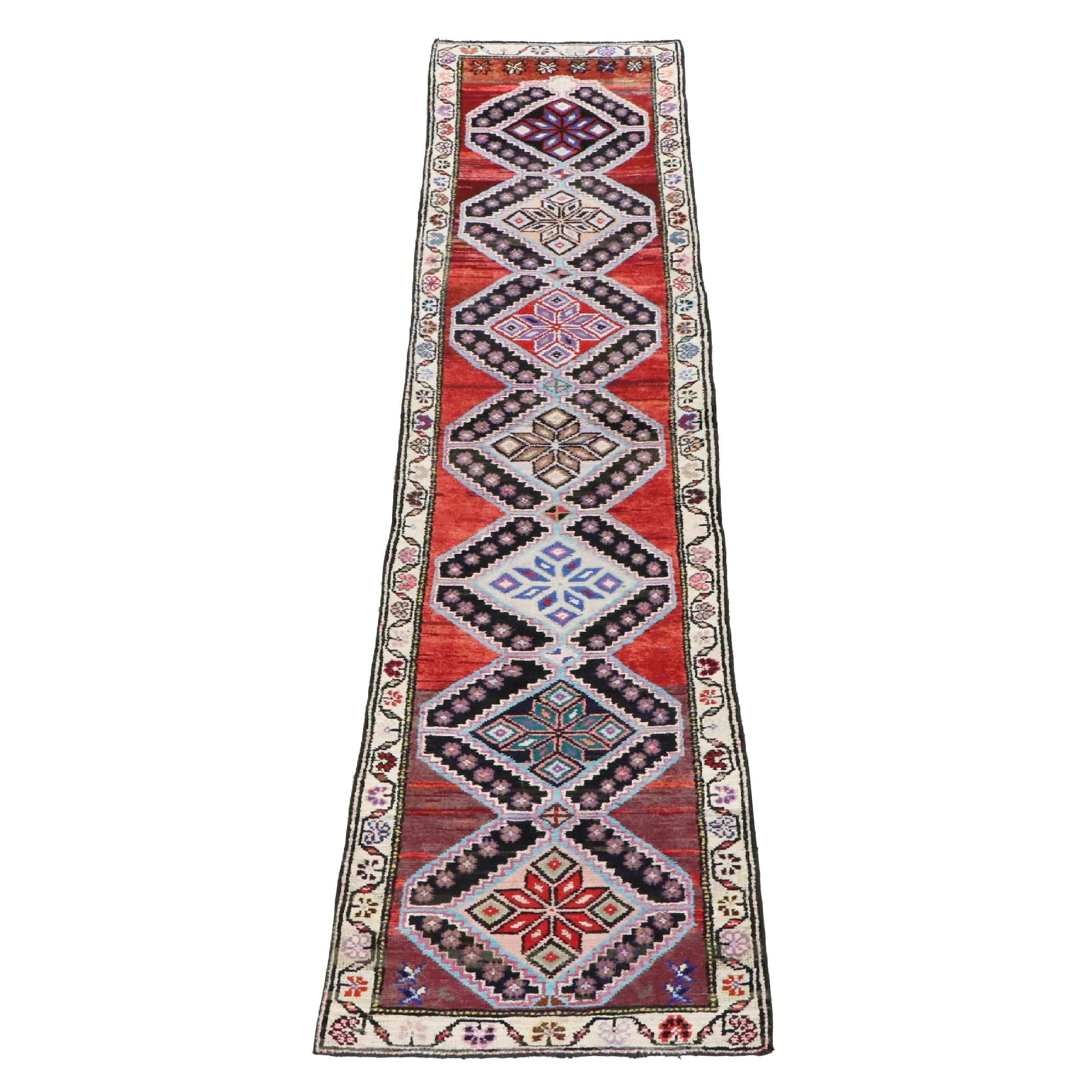 2'10 x 11'7 Hand-Knotted Turkish Anatolian Carpet Runner