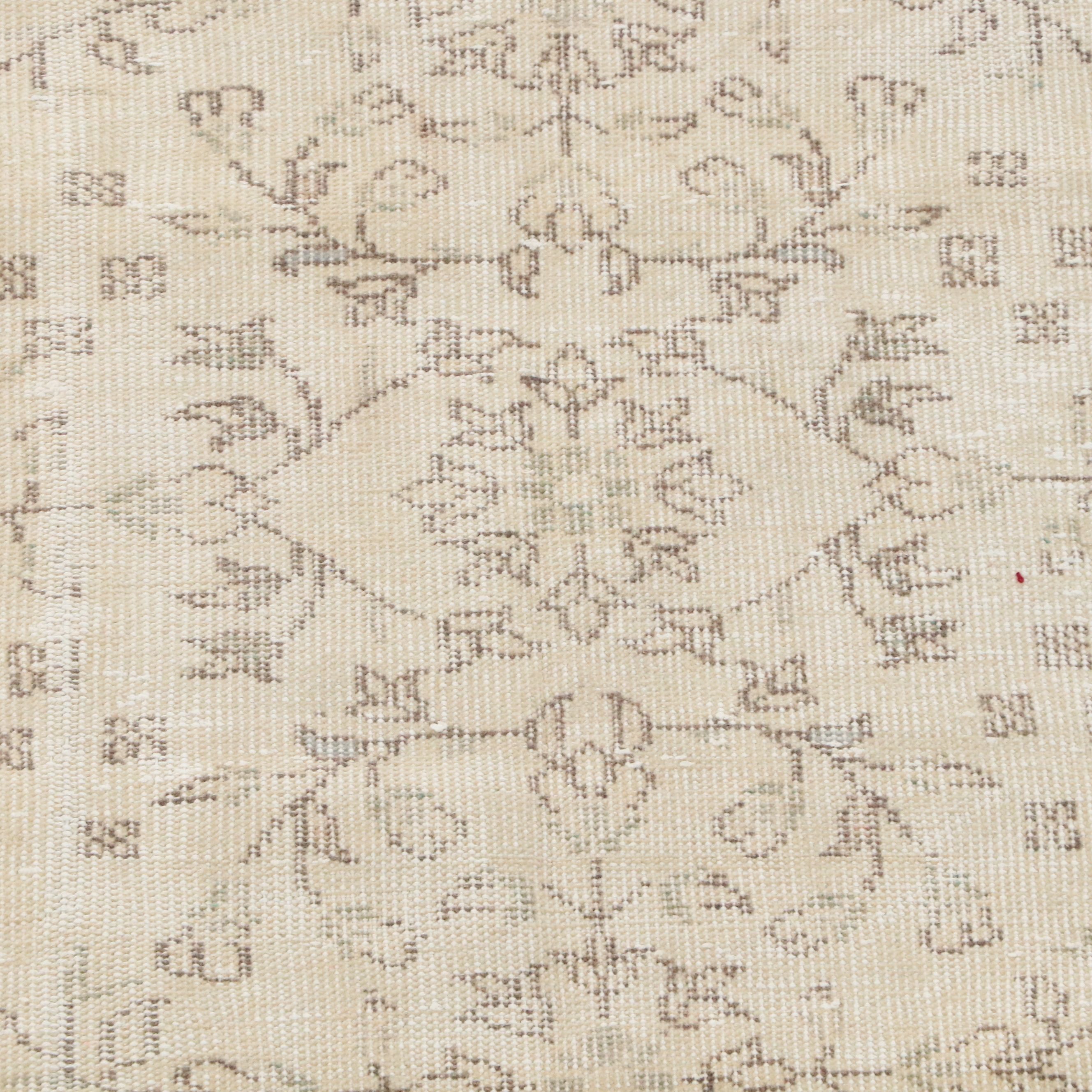 3'4 x 6'10 Hand-Knotted Turkish Oushak Area Rug