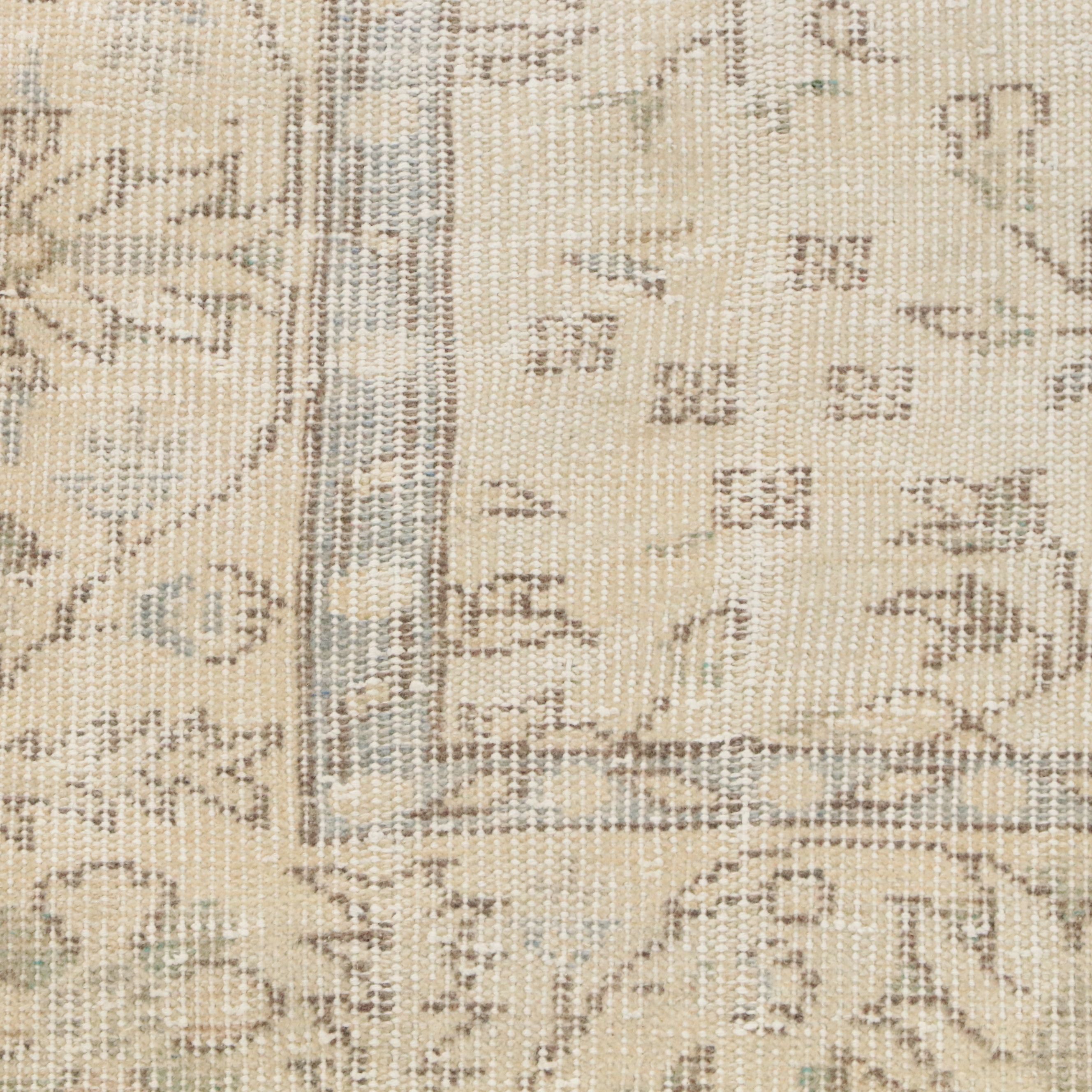 3'4 x 6'10 Hand-Knotted Turkish Oushak Area Rug