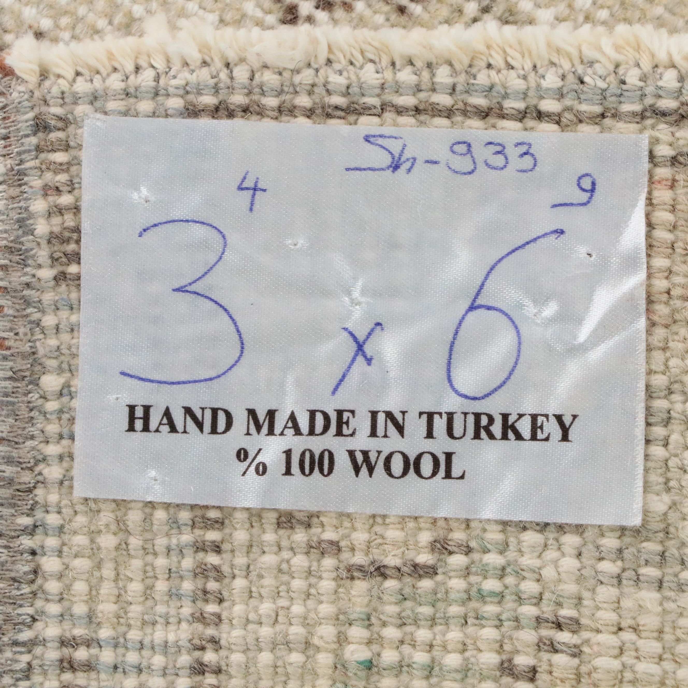 3'4 x 6'10 Hand-Knotted Turkish Oushak Area Rug