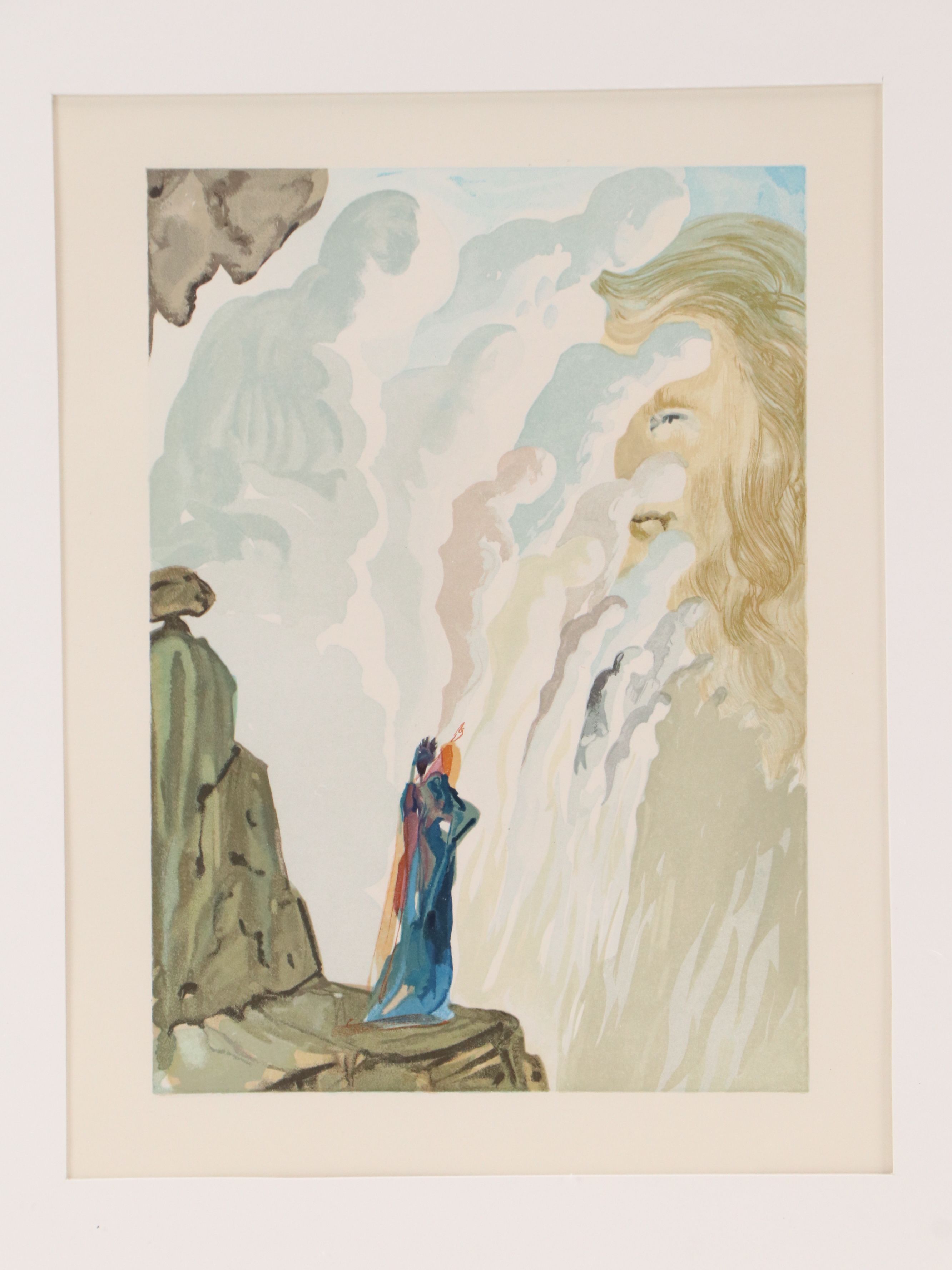 Salvador Dalí Wood Engraving "Quittant la Corniche de la Colère," 1960-1964