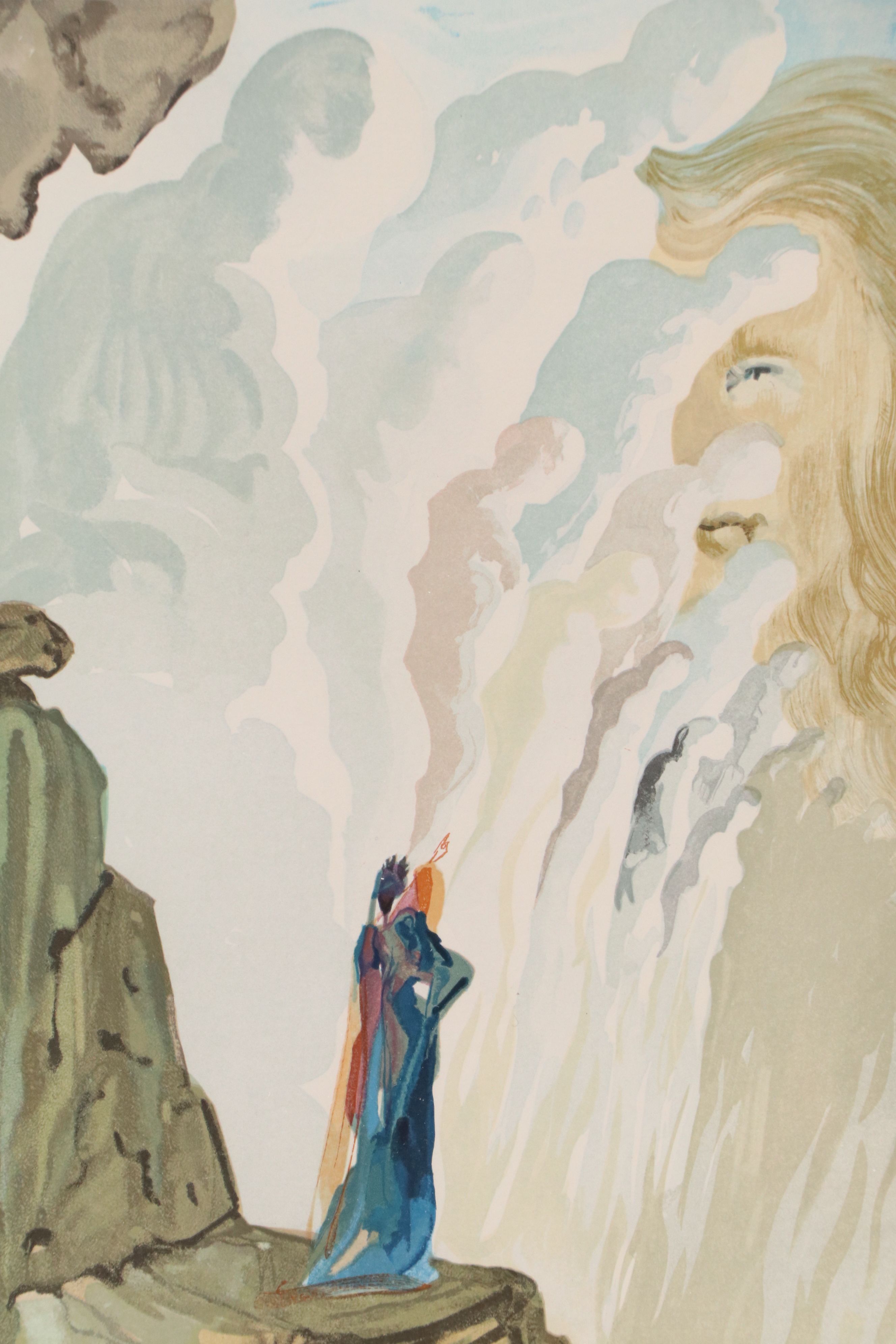 Salvador Dalí Wood Engraving "Quittant la Corniche de la Colère," 1960-1964