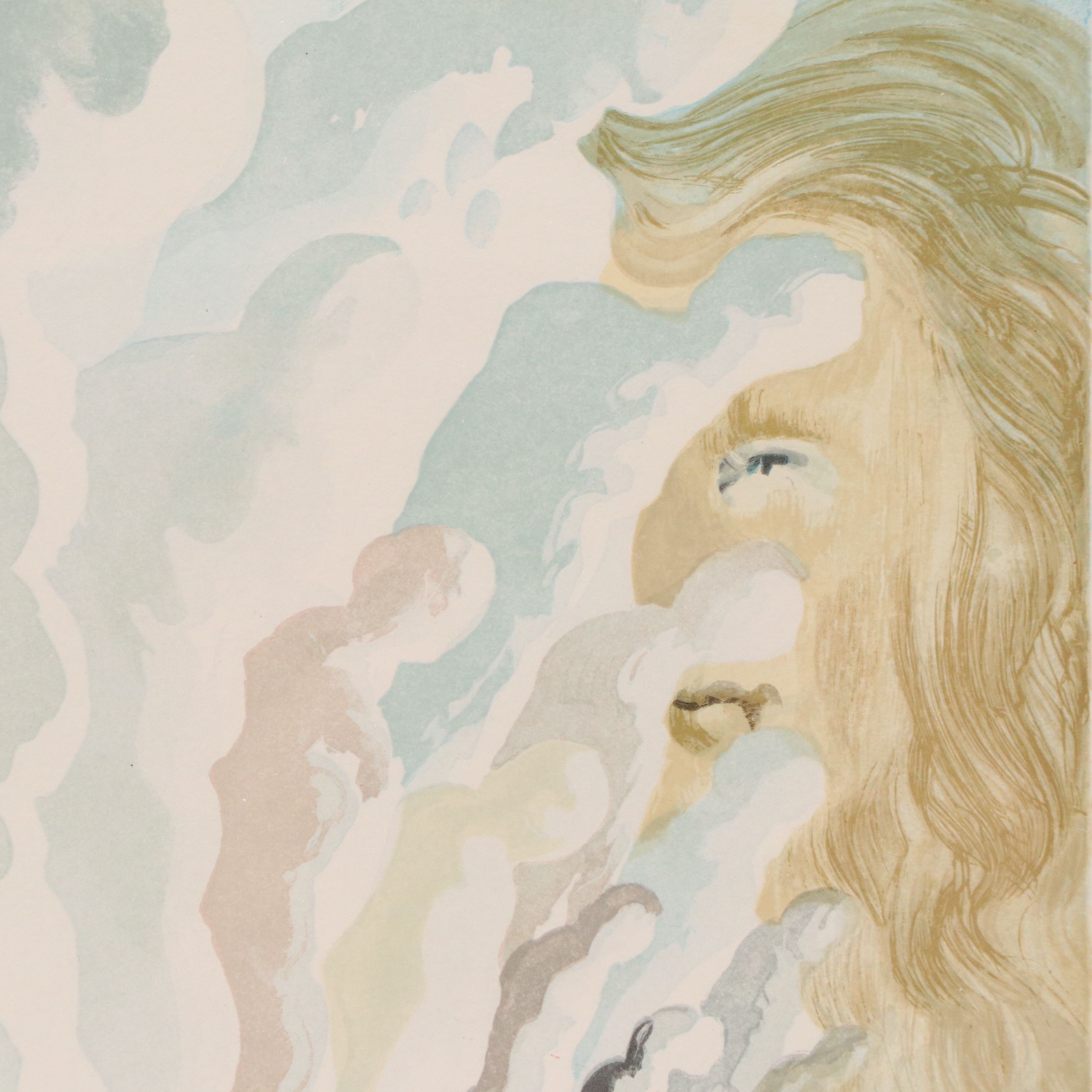 Salvador Dalí Wood Engraving "Quittant la Corniche de la Colère," 1960-1964