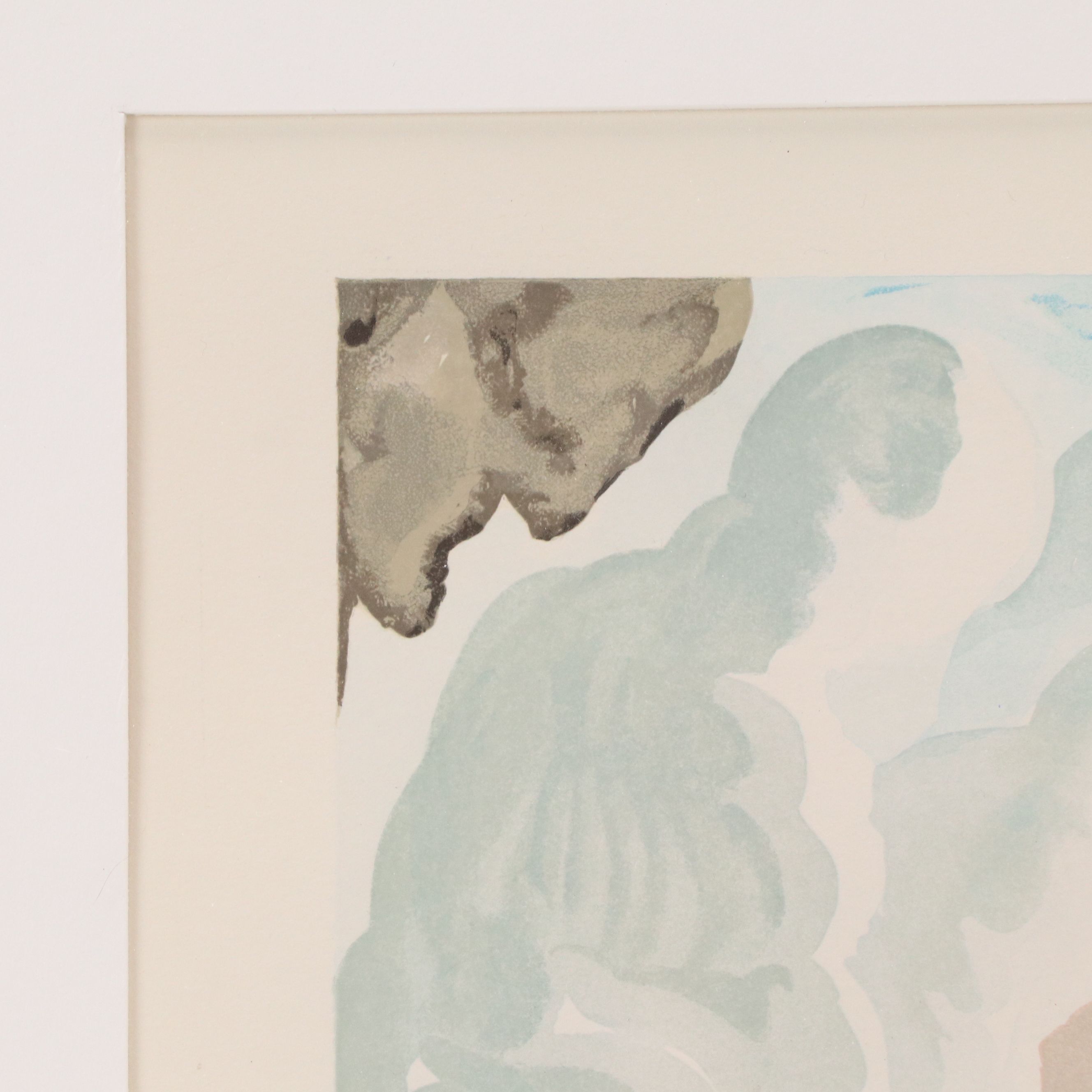 Salvador Dalí Wood Engraving "Quittant la Corniche de la Colère," 1960-1964