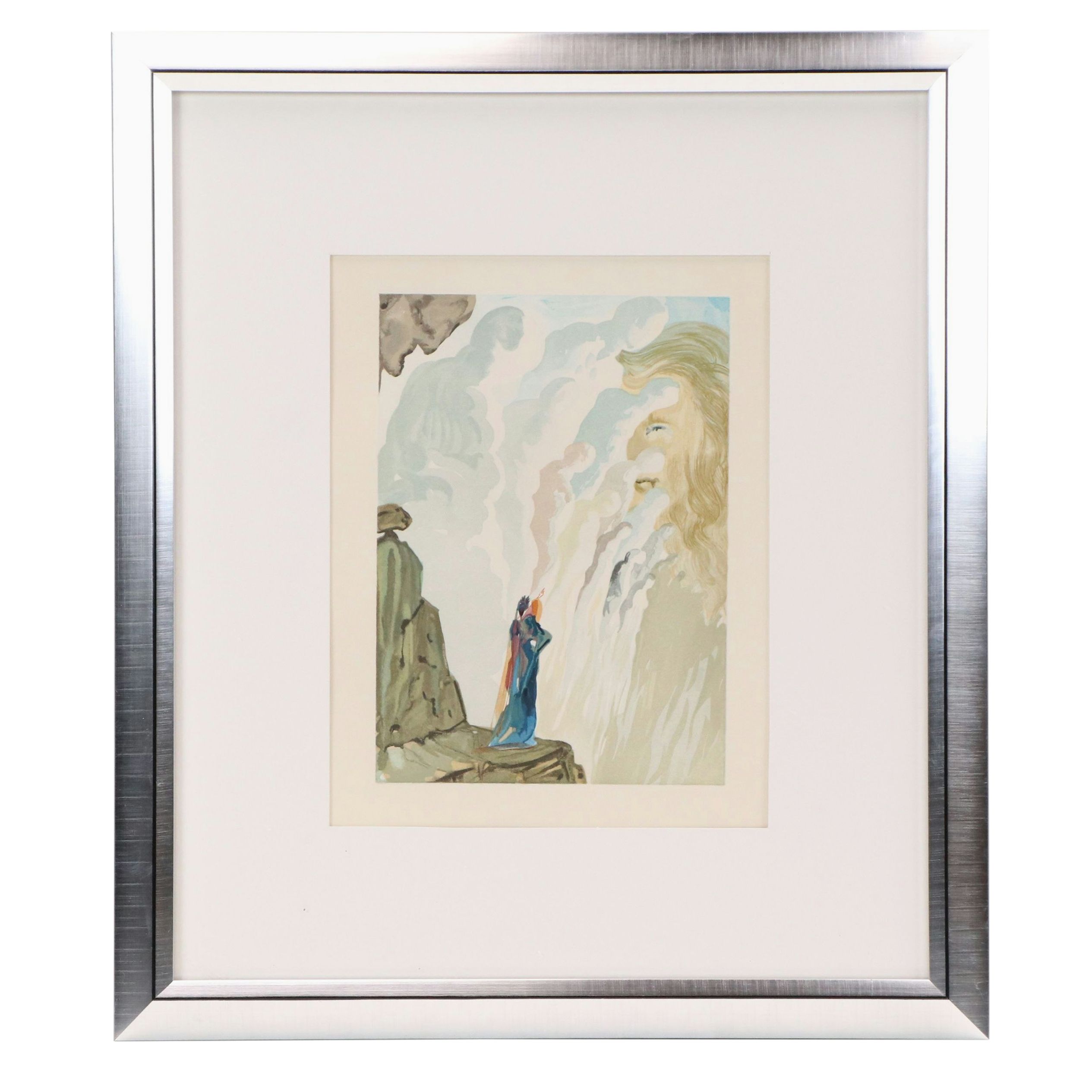 Salvador Dalí Wood Engraving "Quittant la Corniche de la Colère," 1960-1964