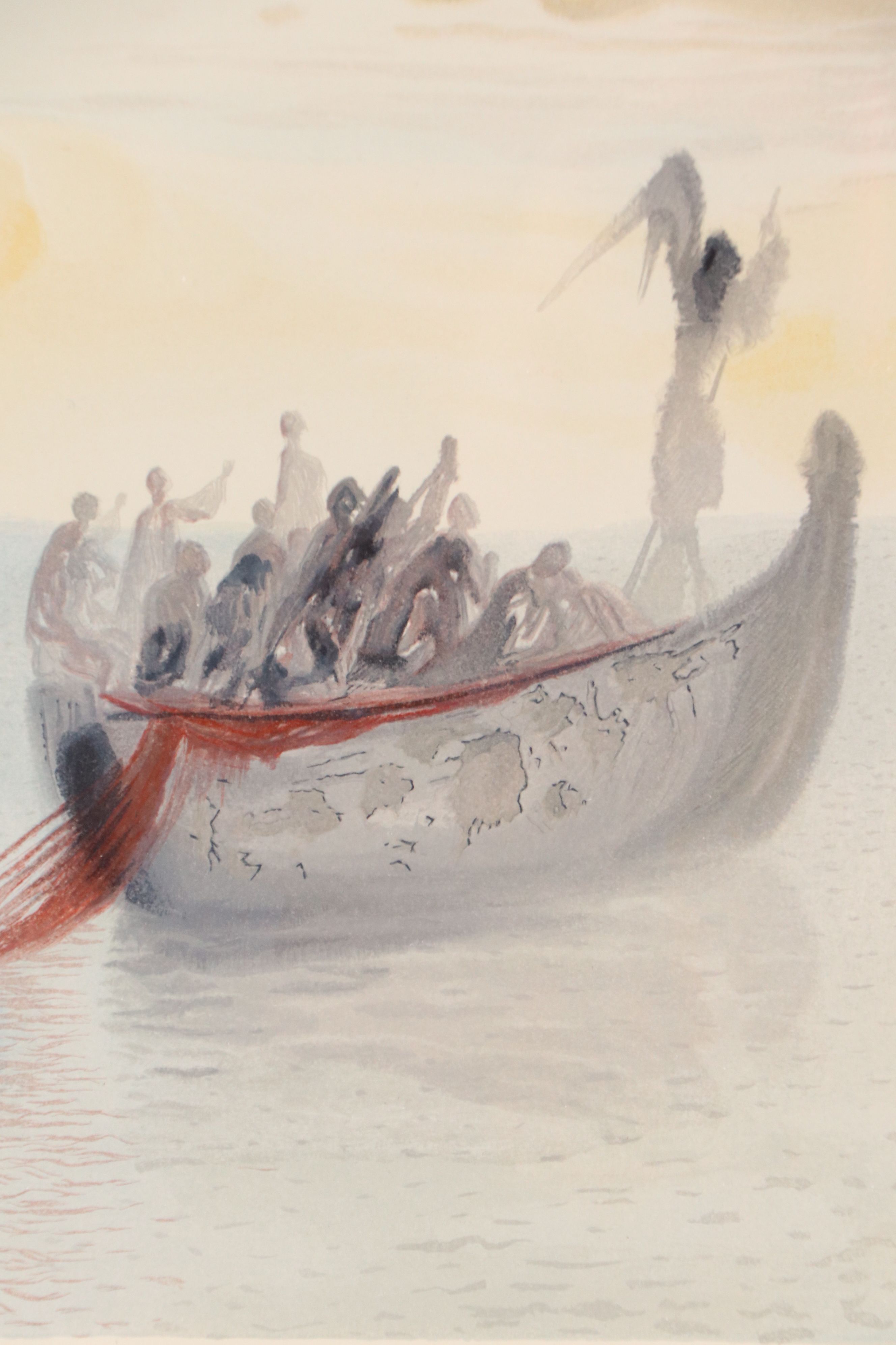 Salvador Dalí Wood Engraving "La Barque de Nocher," 1960-1964