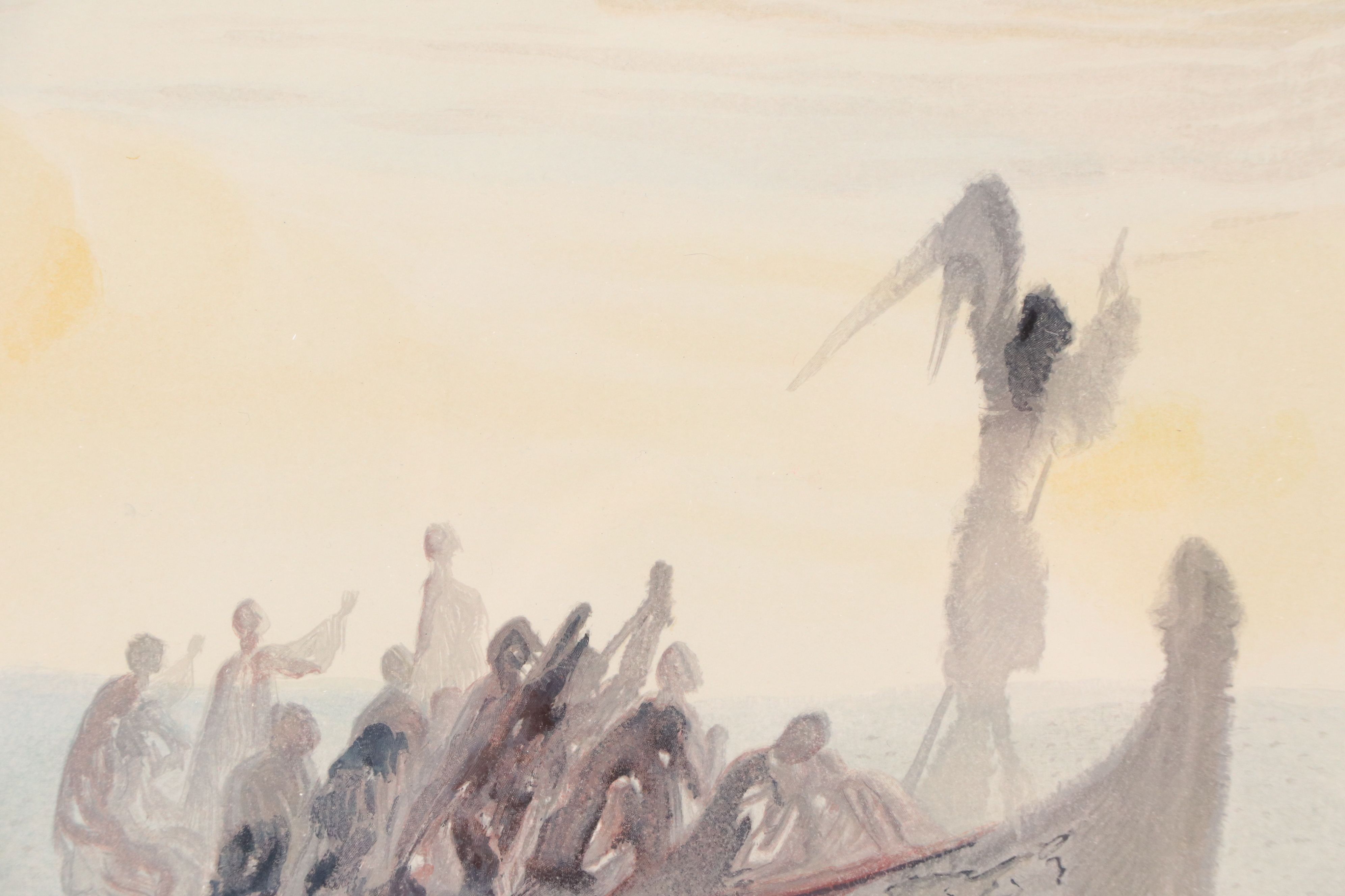 Salvador Dalí Wood Engraving "La Barque de Nocher," 1960-1964