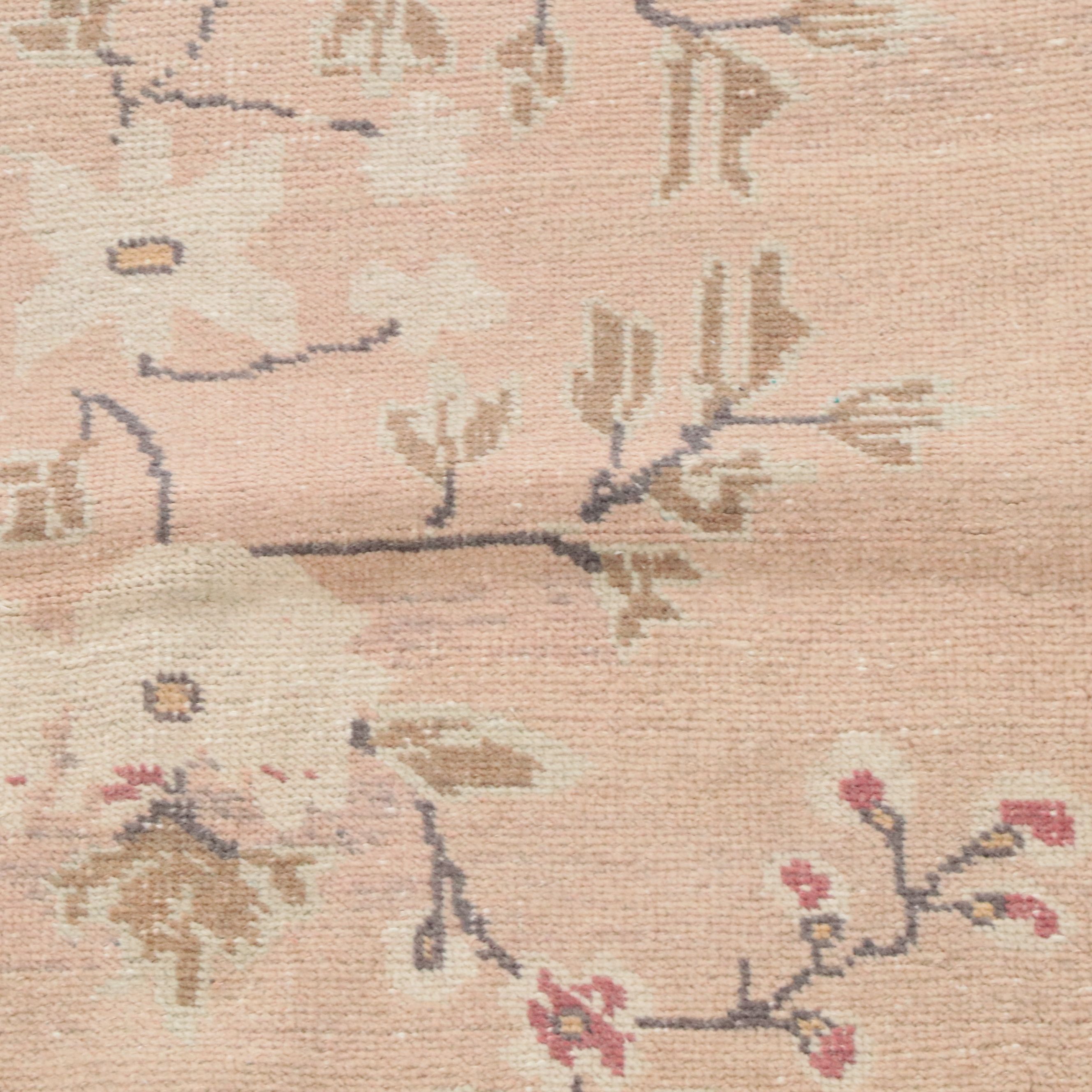 5'2 x 8'6 Hand-Knotted Turkish Floral Nichols Style Area Rug