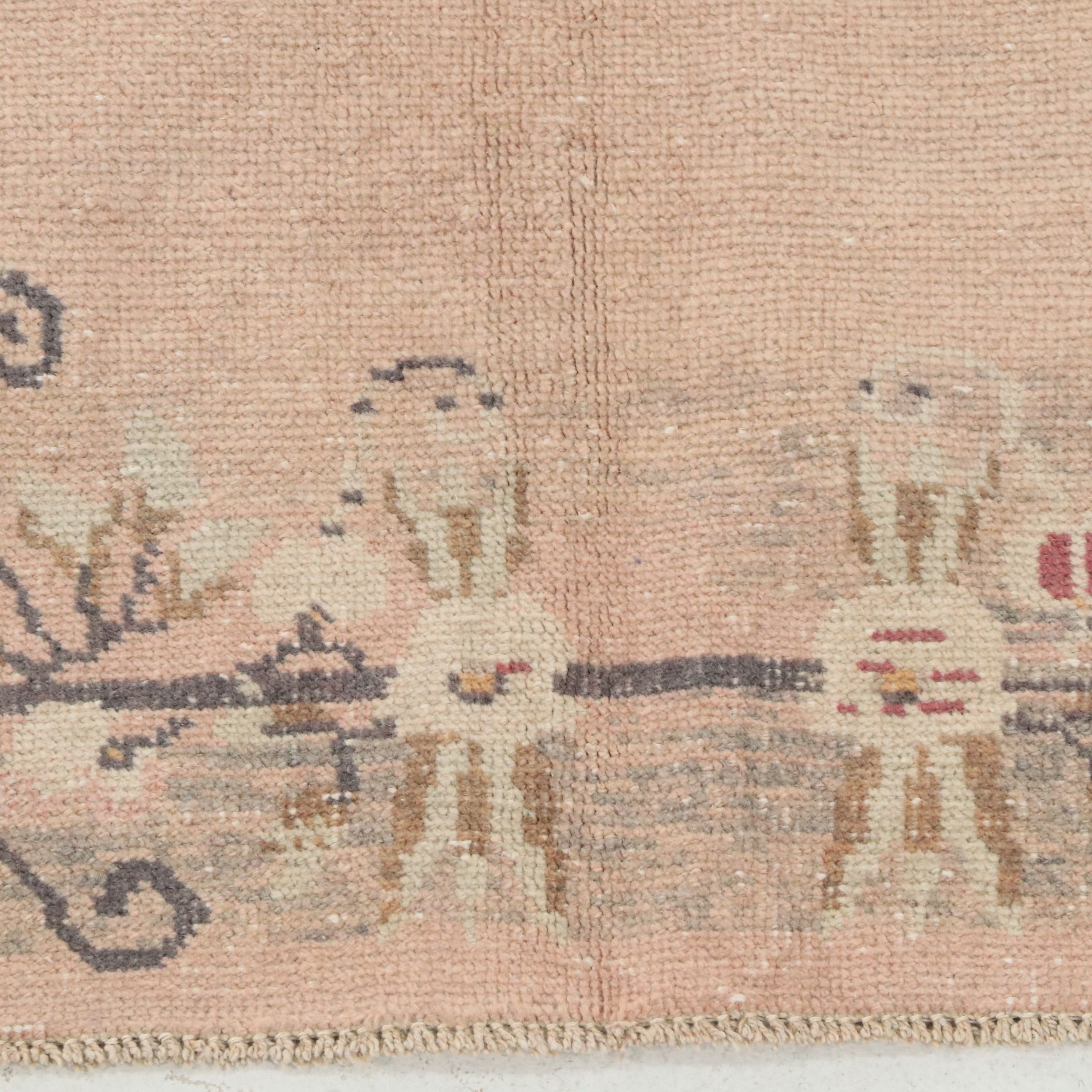 5'2 x 8'6 Hand-Knotted Turkish Floral Nichols Style Area Rug