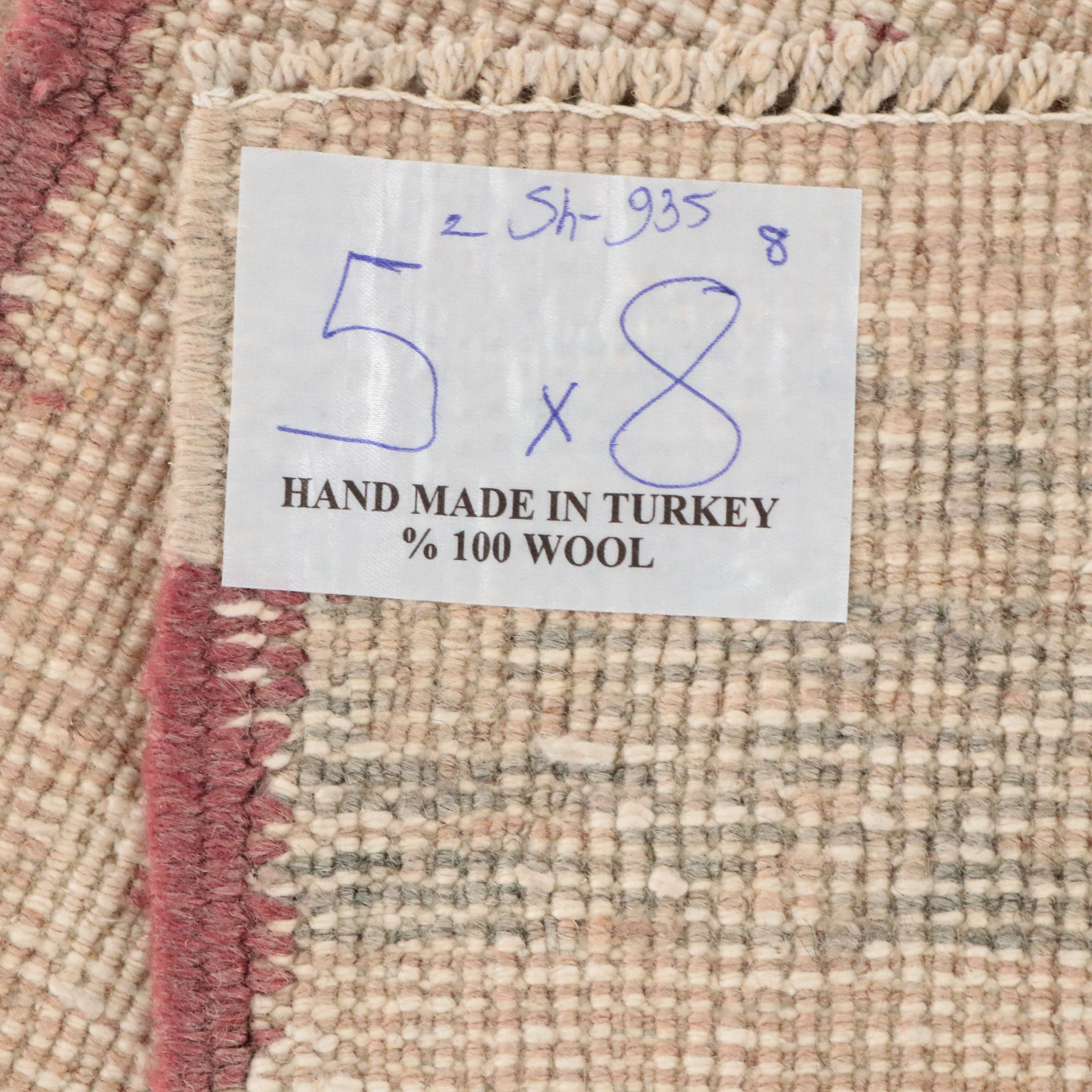 5'2 x 8'6 Hand-Knotted Turkish Floral Nichols Style Area Rug