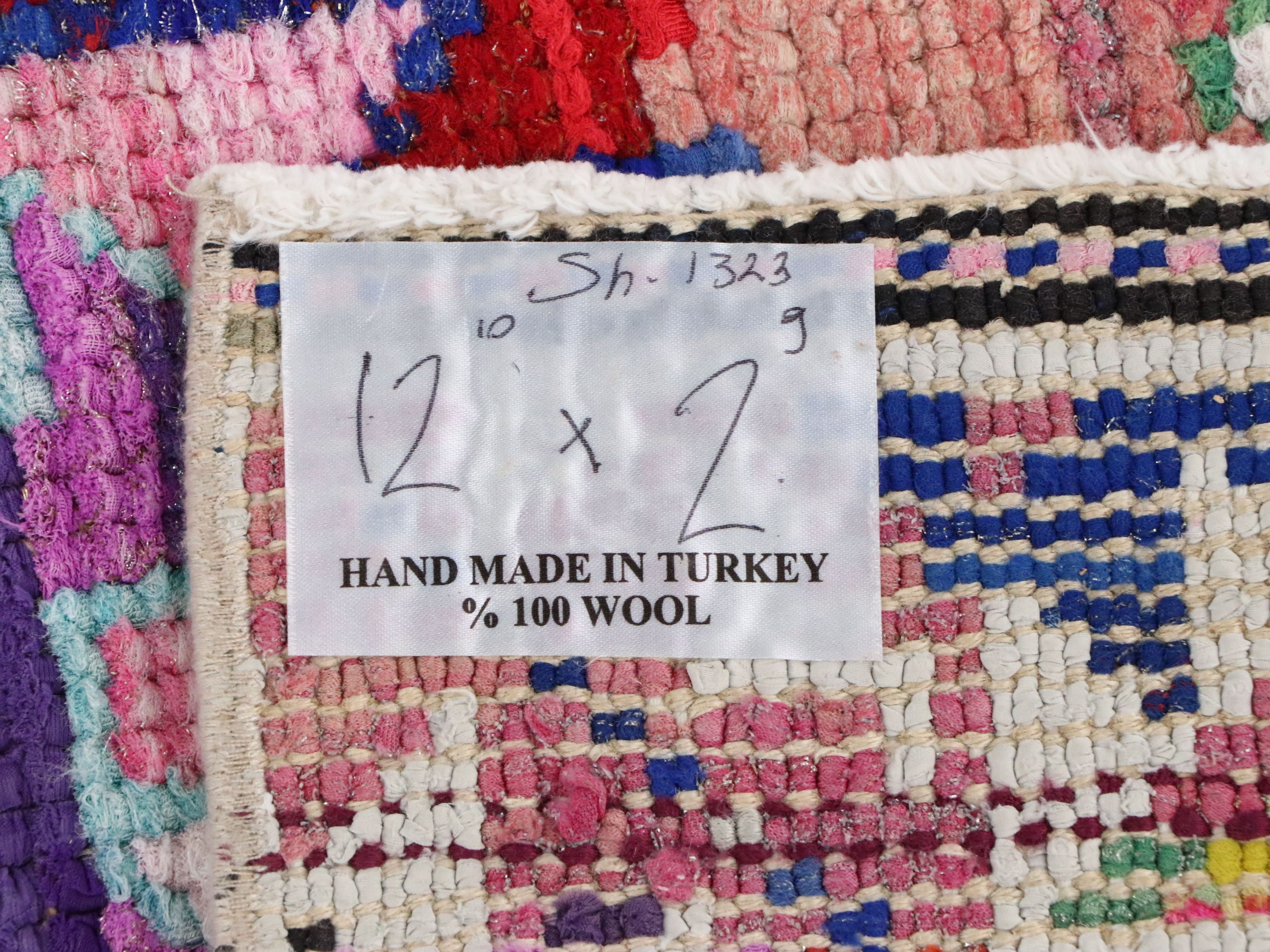 2'8 x 12'11 Hand-Knotted Turkish Anatolian Carpet Runner