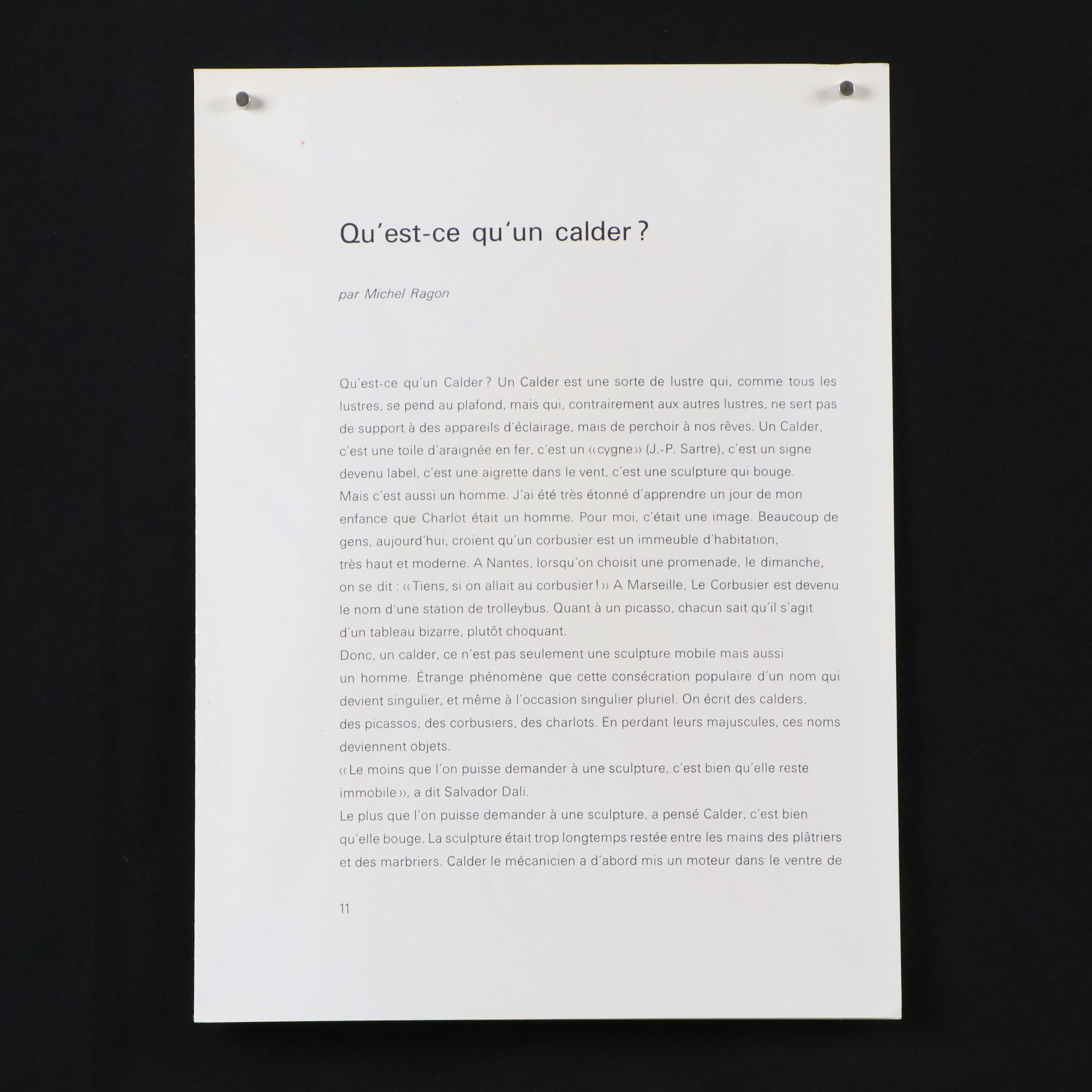 Alexander Calder Lithograph "The Yellow Giant Anteater," 1963