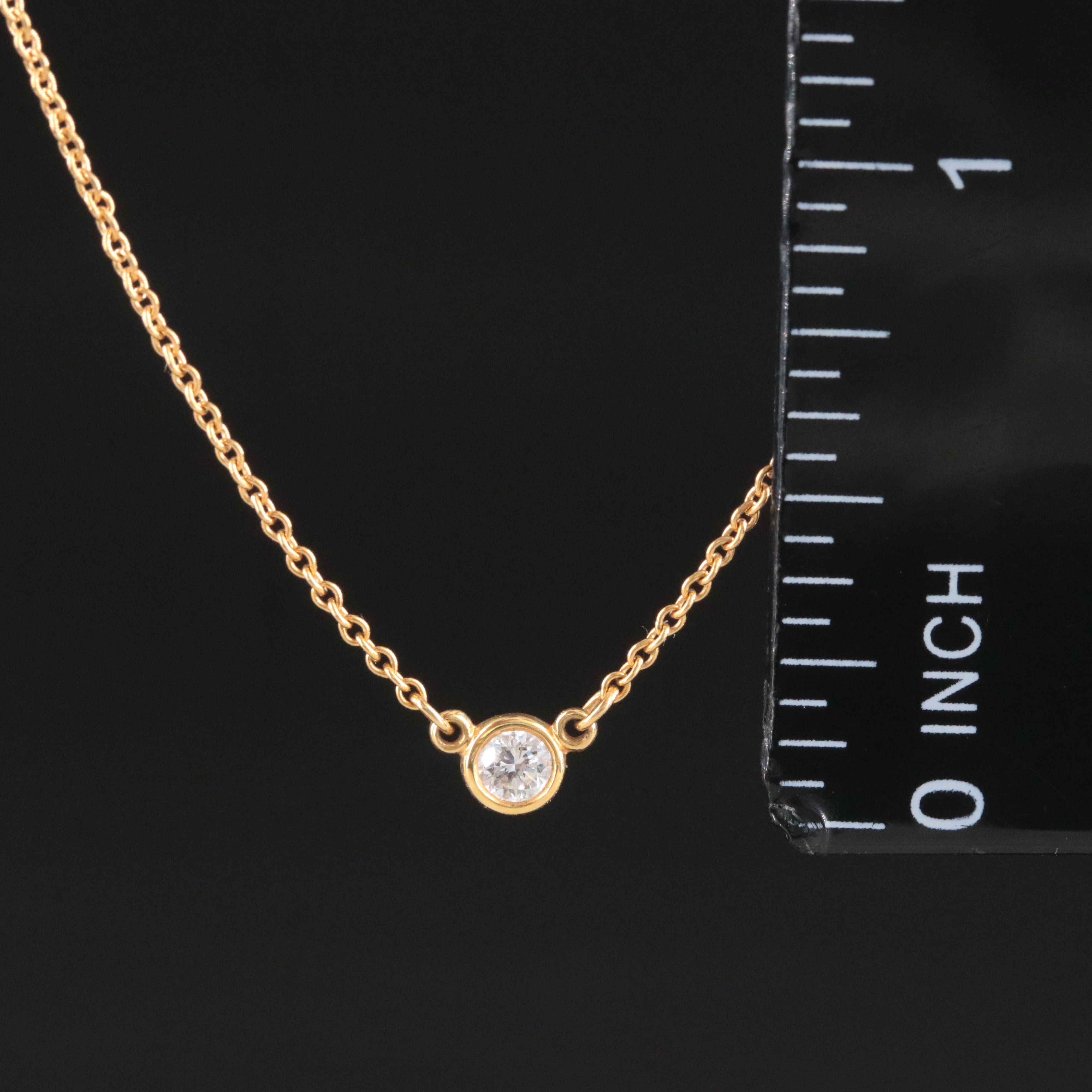 Elsa Peretti for Tiffany & Co. 18K Diamond Bezel Station Necklace