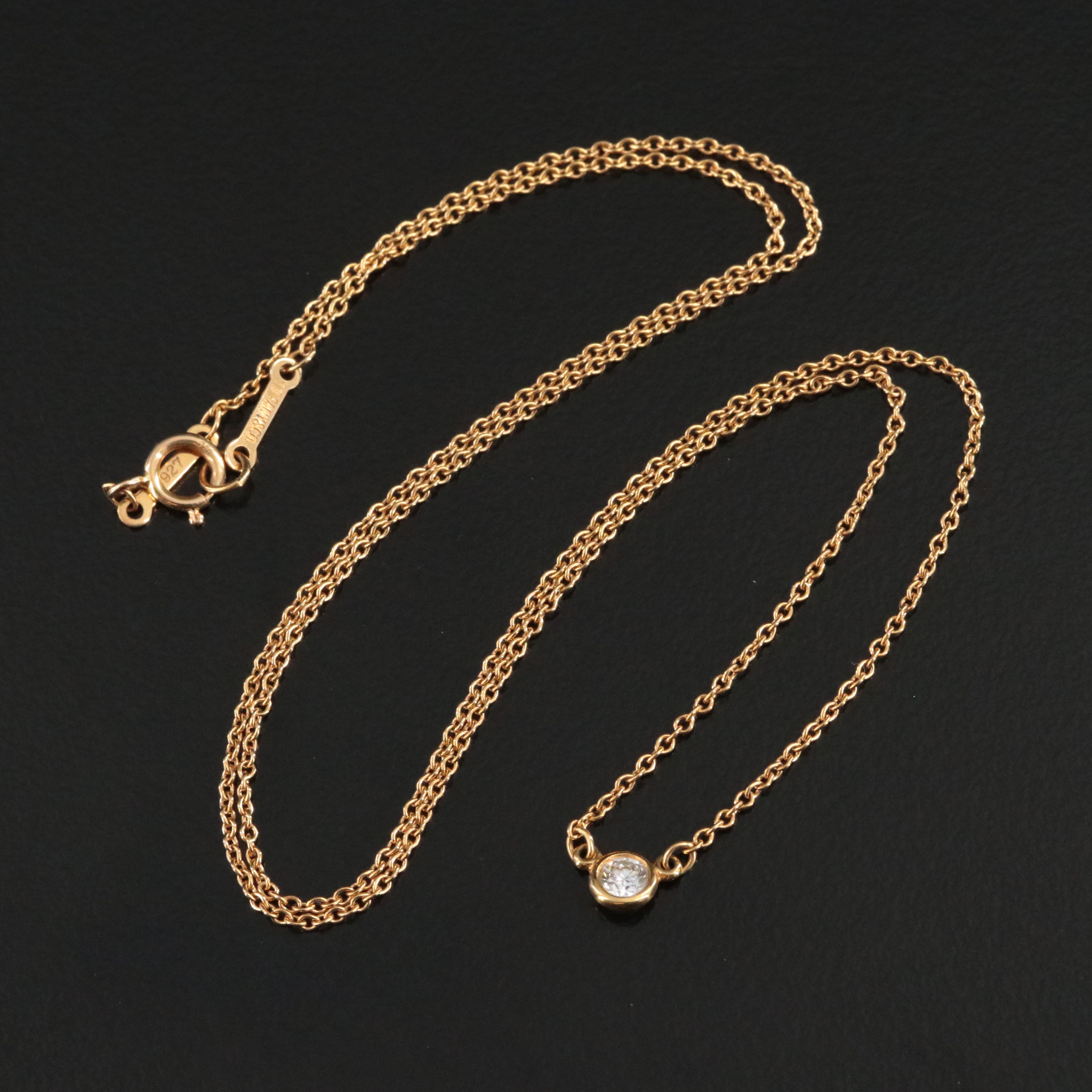 Elsa Peretti for Tiffany & Co. 18K Diamond Bezel Station Necklace